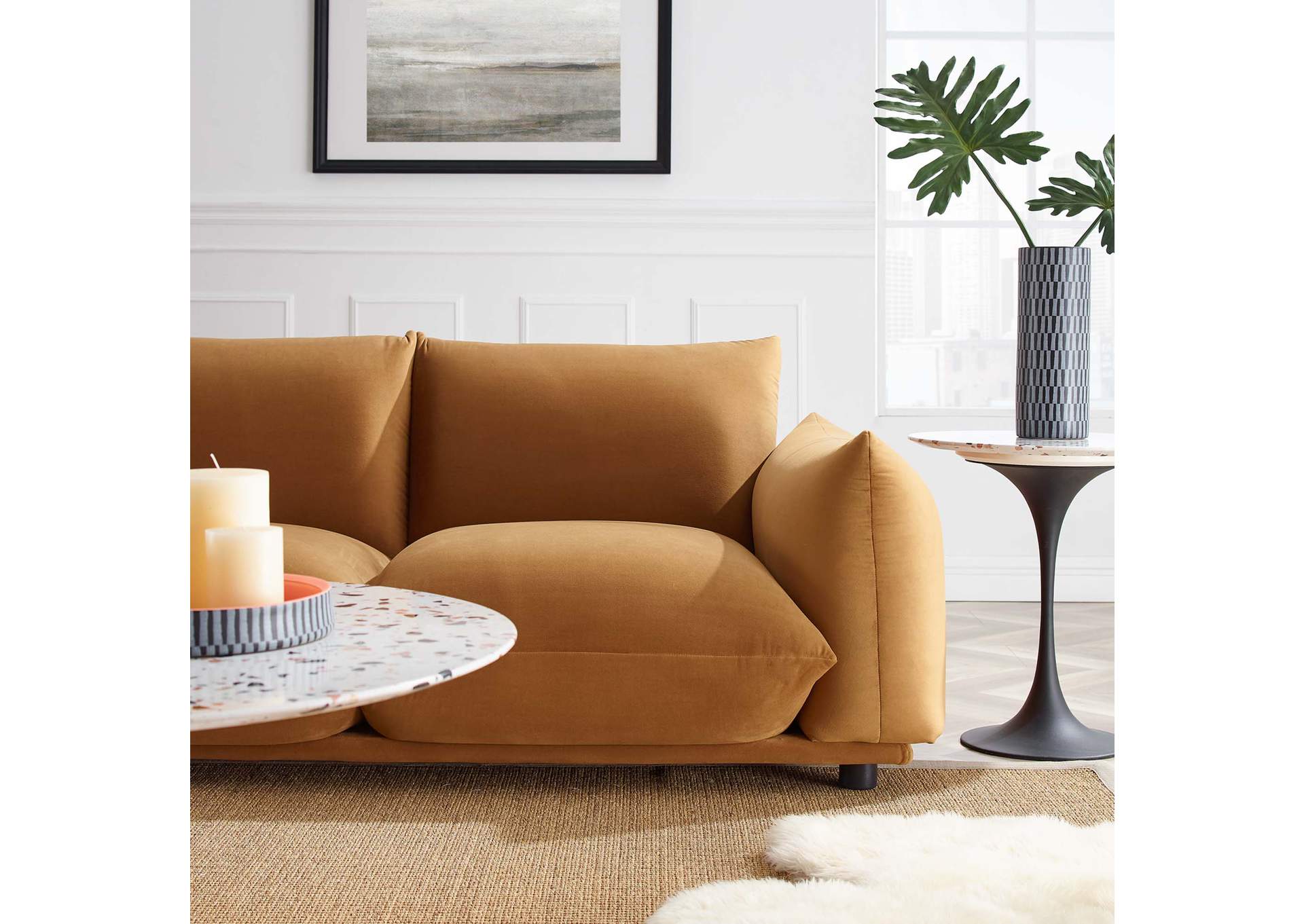 Copious Performance Velvet Sofa,Modway