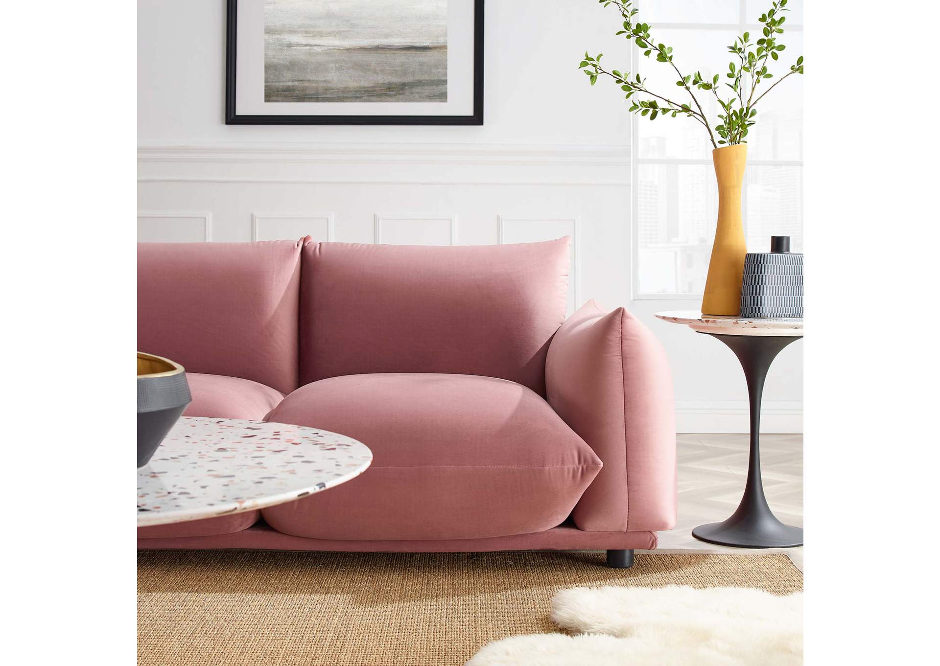 Copious Performance Velvet Sofa,Modway