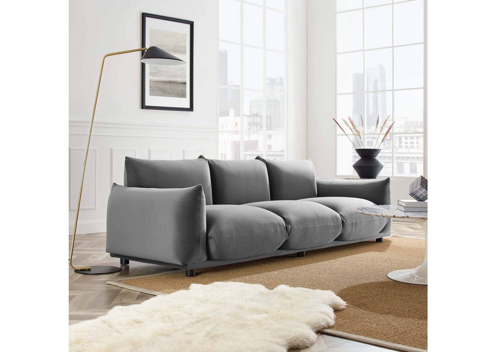 Copious Performance Velvet Sofa,Modway