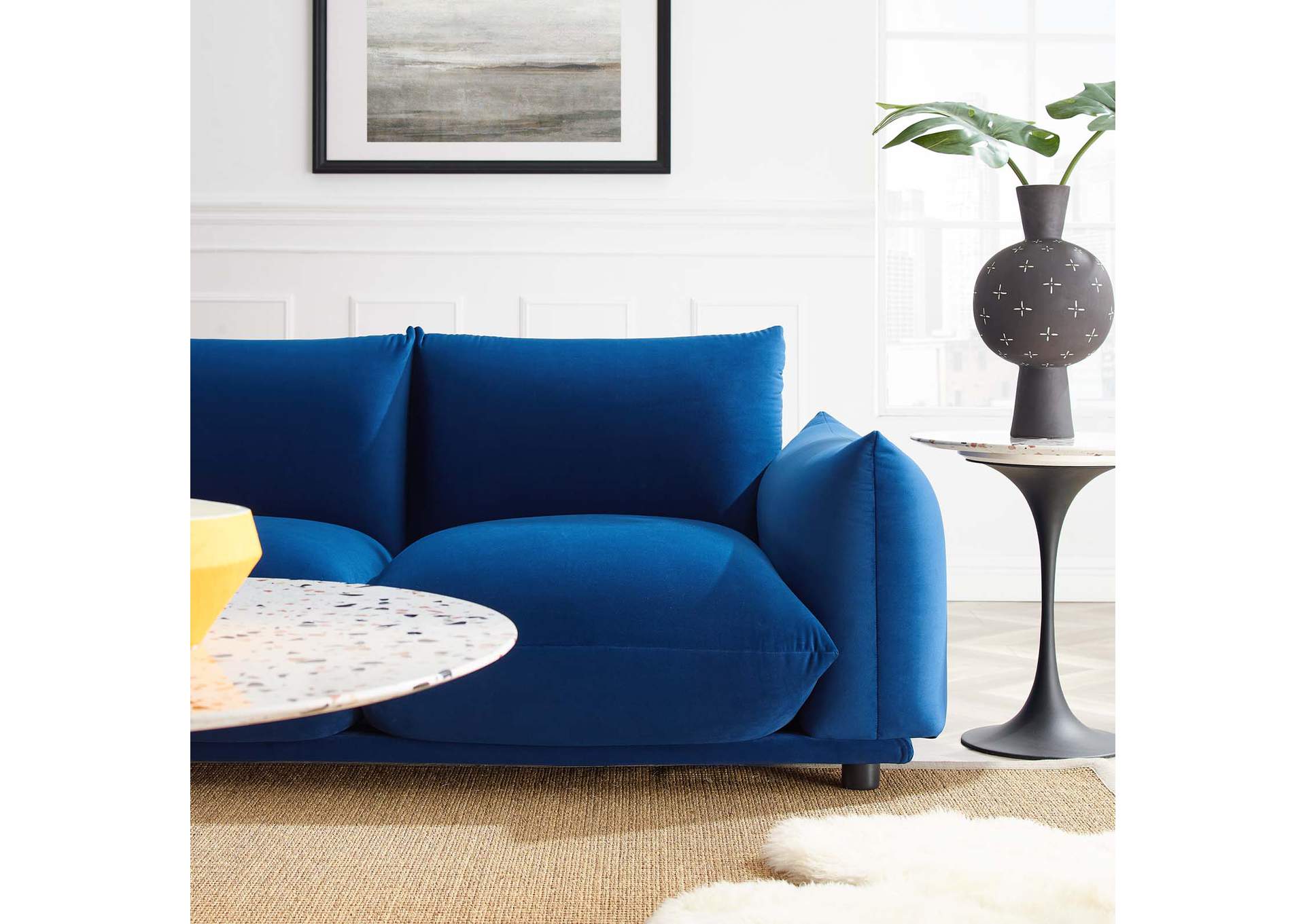 Copious Performance Velvet Sofa,Modway