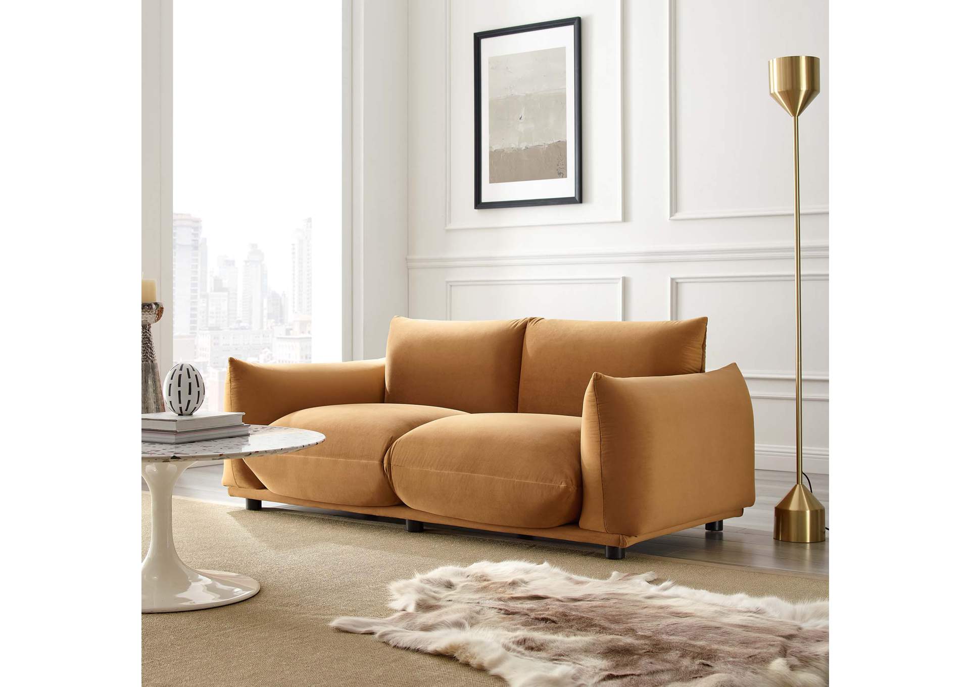 Copious Performance Velvet Loveseat,Modway