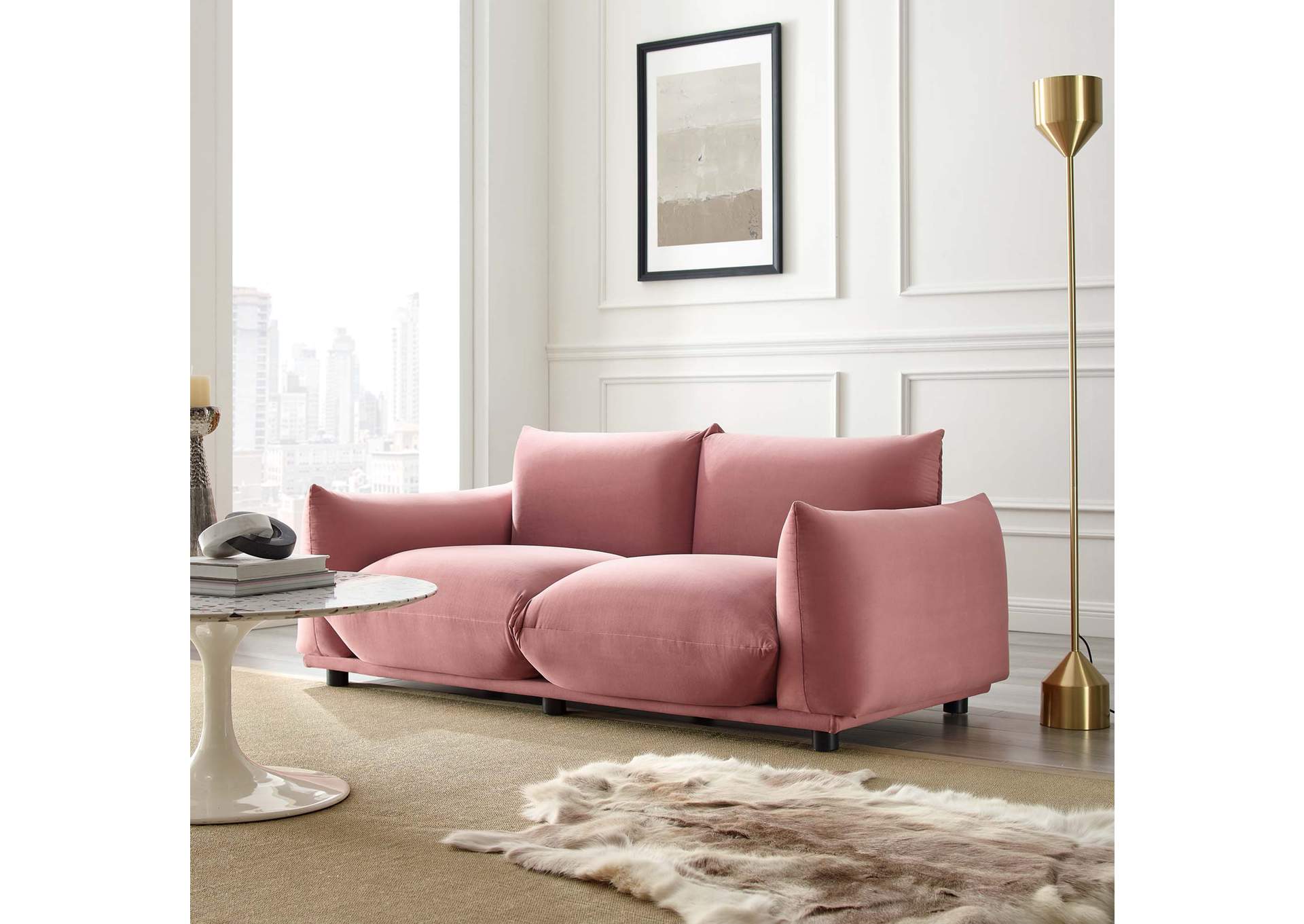 Copious Performance Velvet Loveseat,Modway