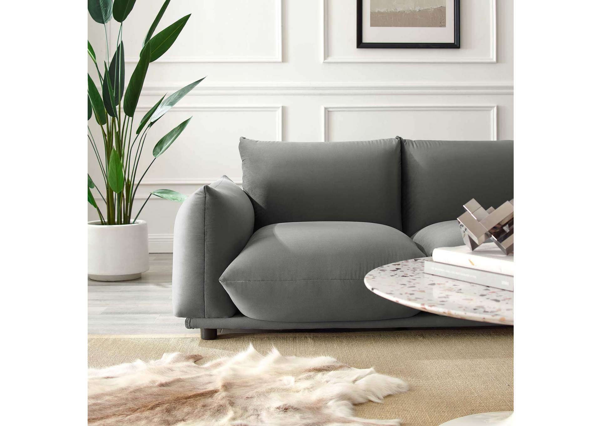 Copious Performance Velvet Loveseat,Modway