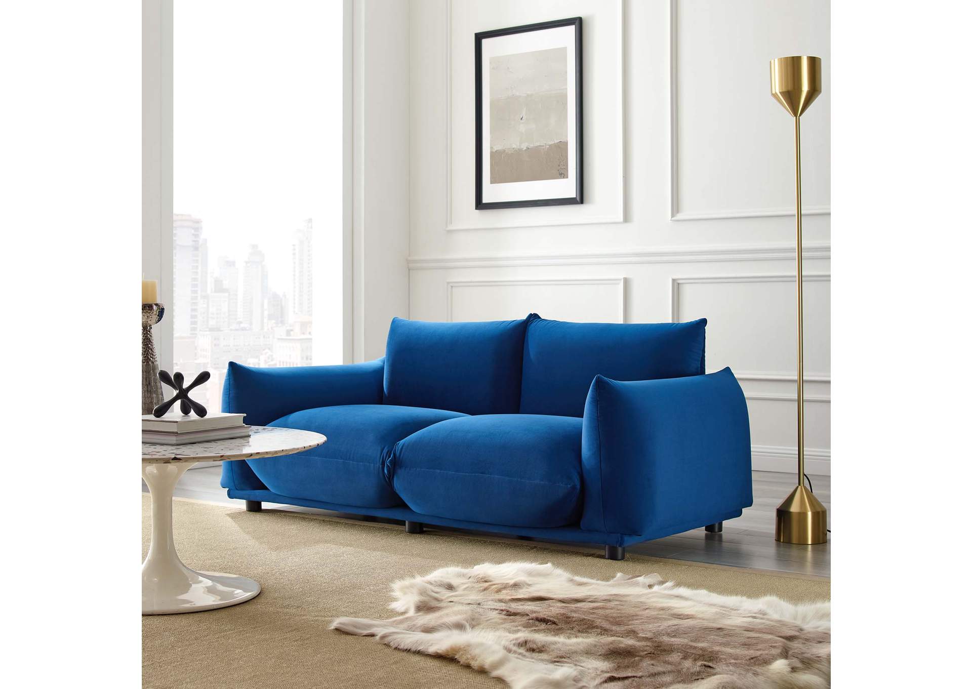 Copious Performance Velvet Loveseat,Modway