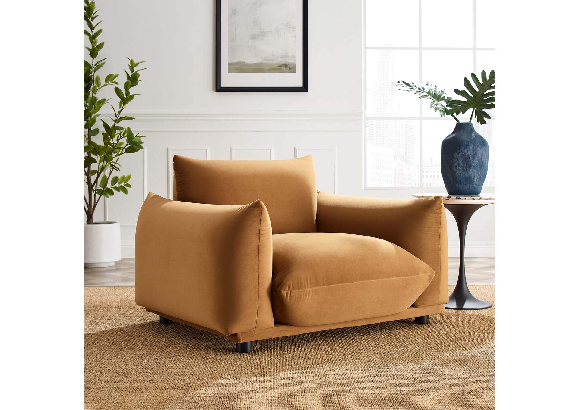 Copious Performance Velvet Armchair,Modway