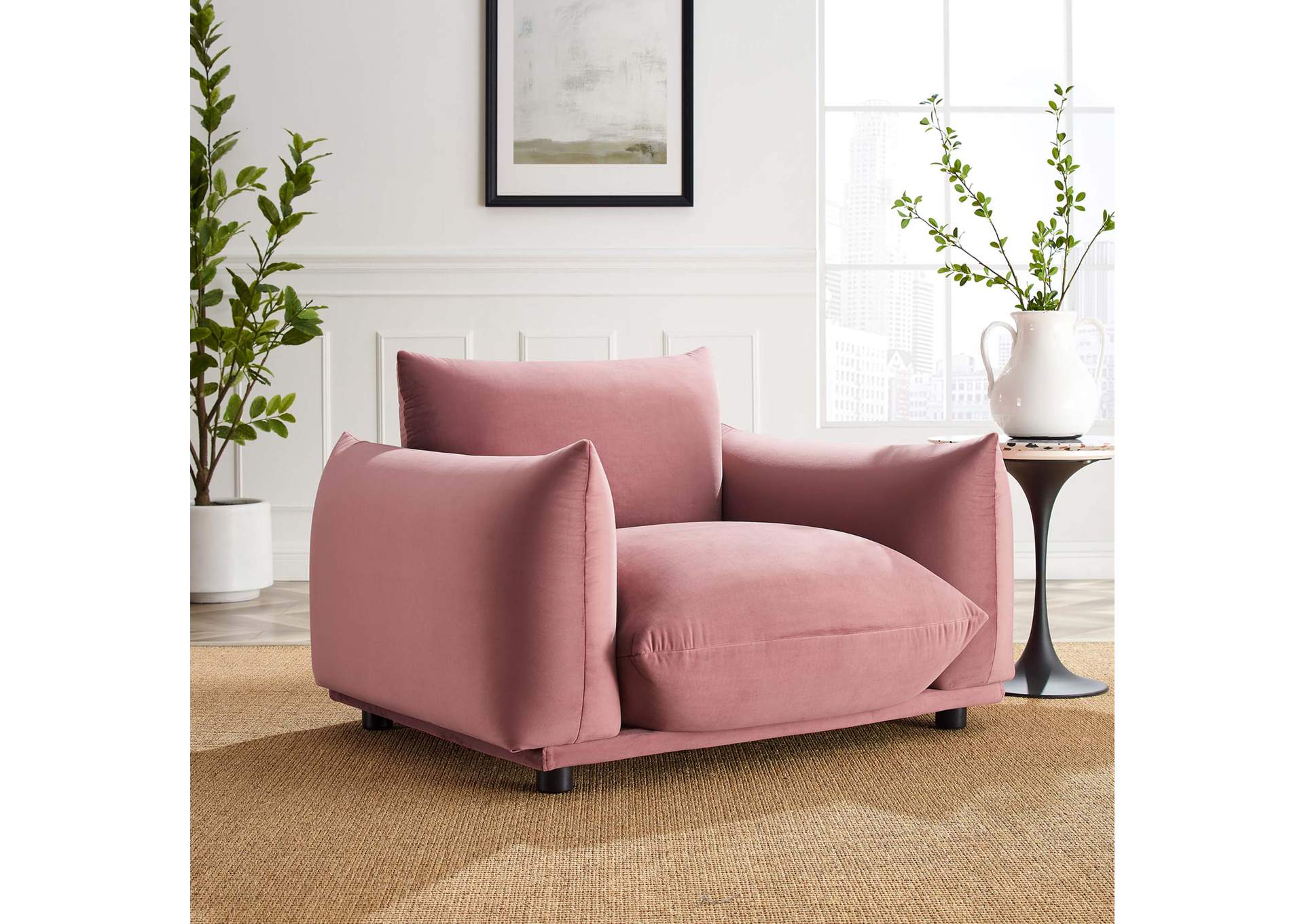 Copious Performance Velvet Armchair,Modway