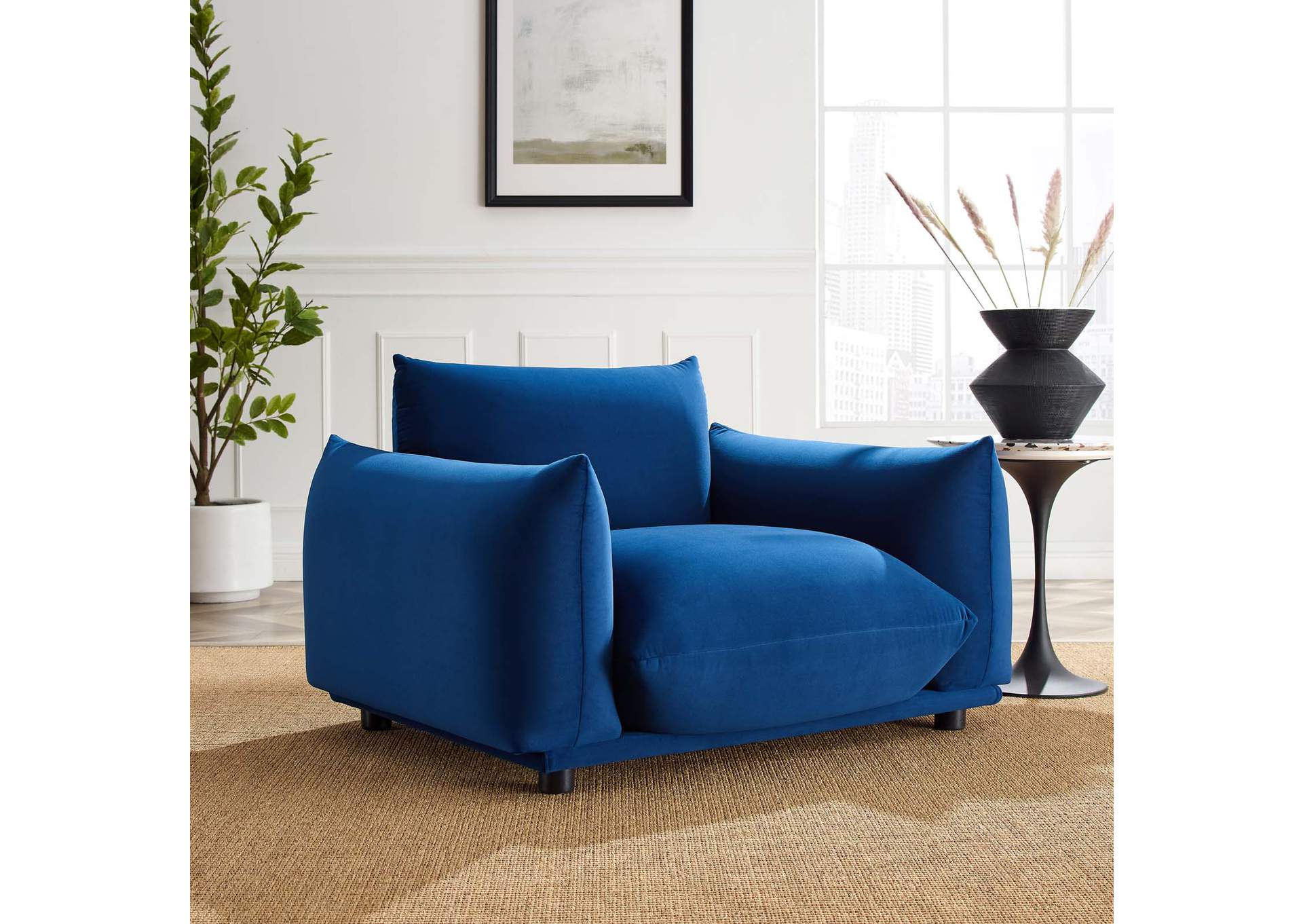 Copious Performance Velvet Armchair,Modway