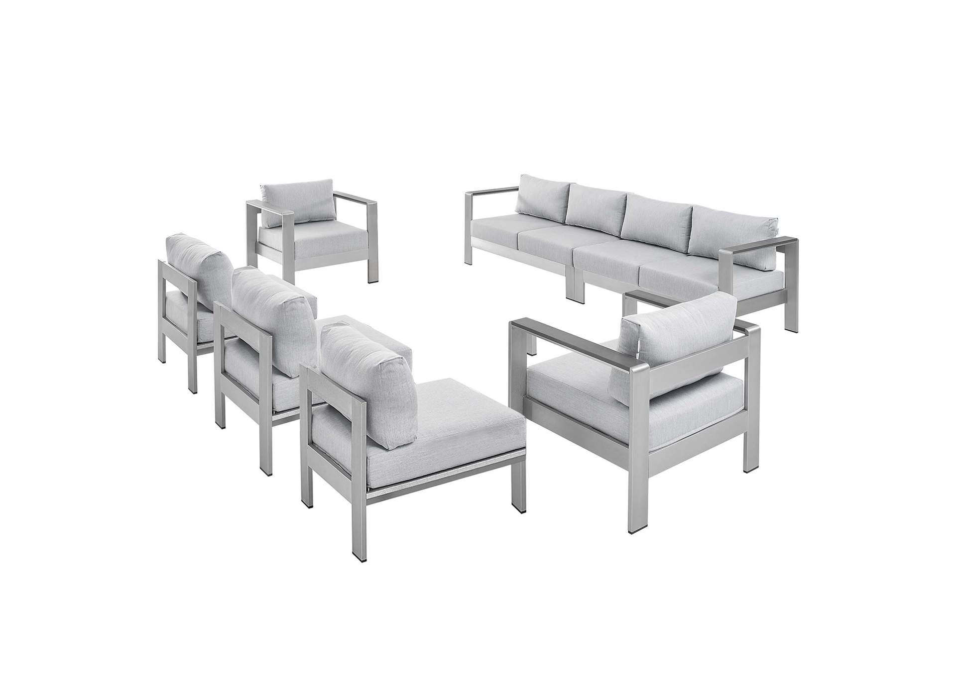 Silver Gray Shore Sunbrella,Modway