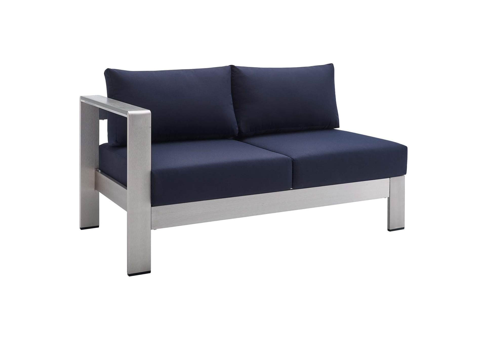 Silver Navy Shore Sunbrella,Modway