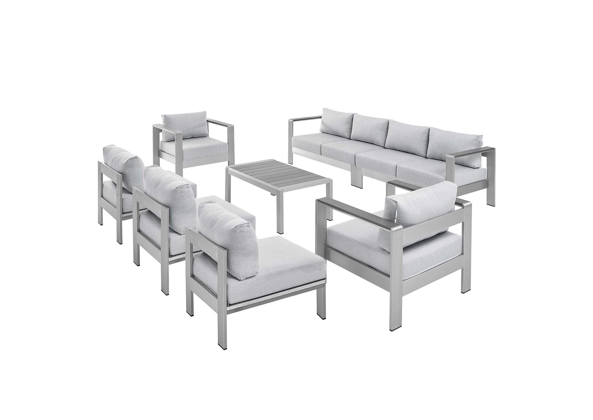 Silver Gray Shore Sunbrella,Modway