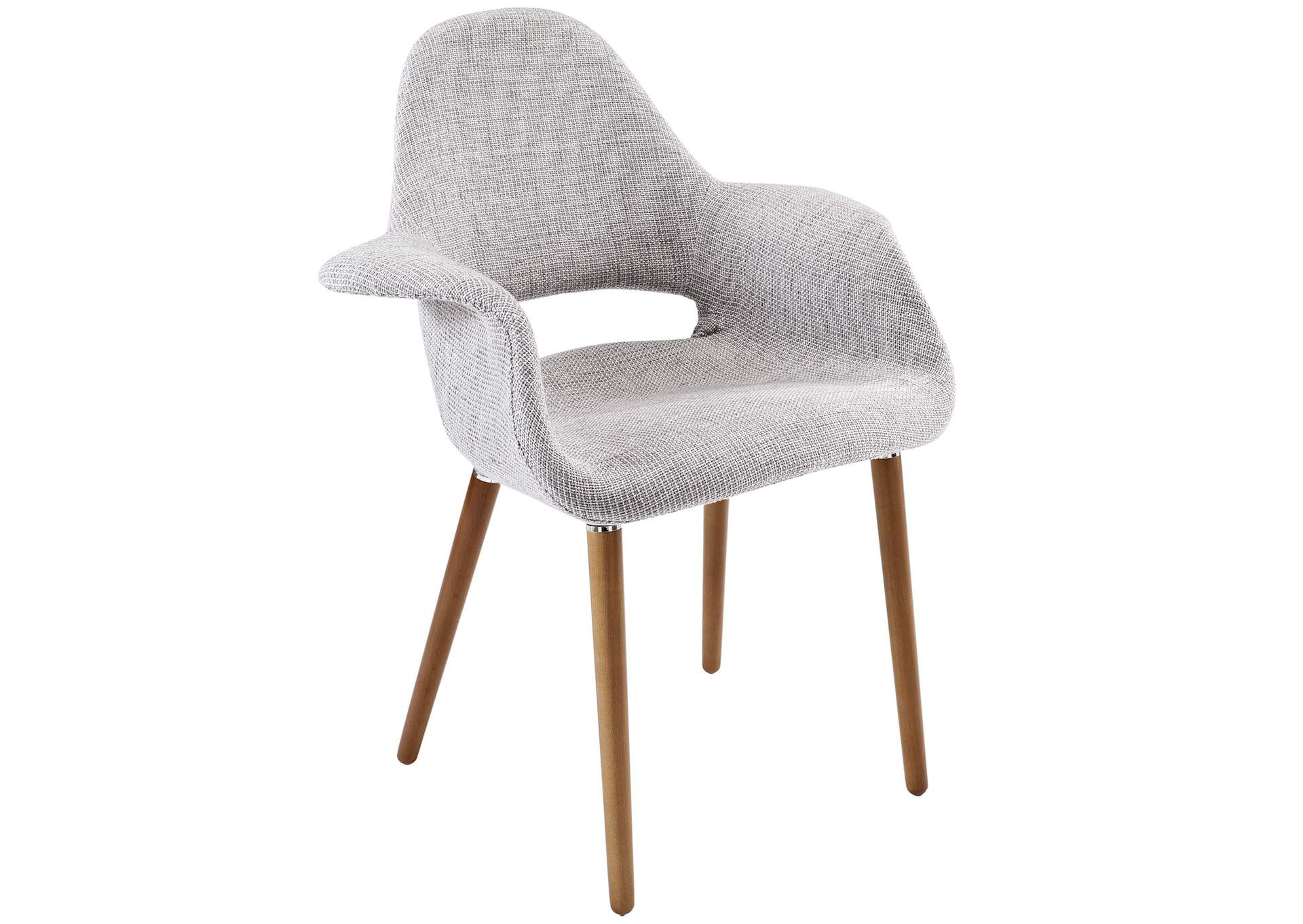 Light Gray Aegis Arm Dining Chair,Modway