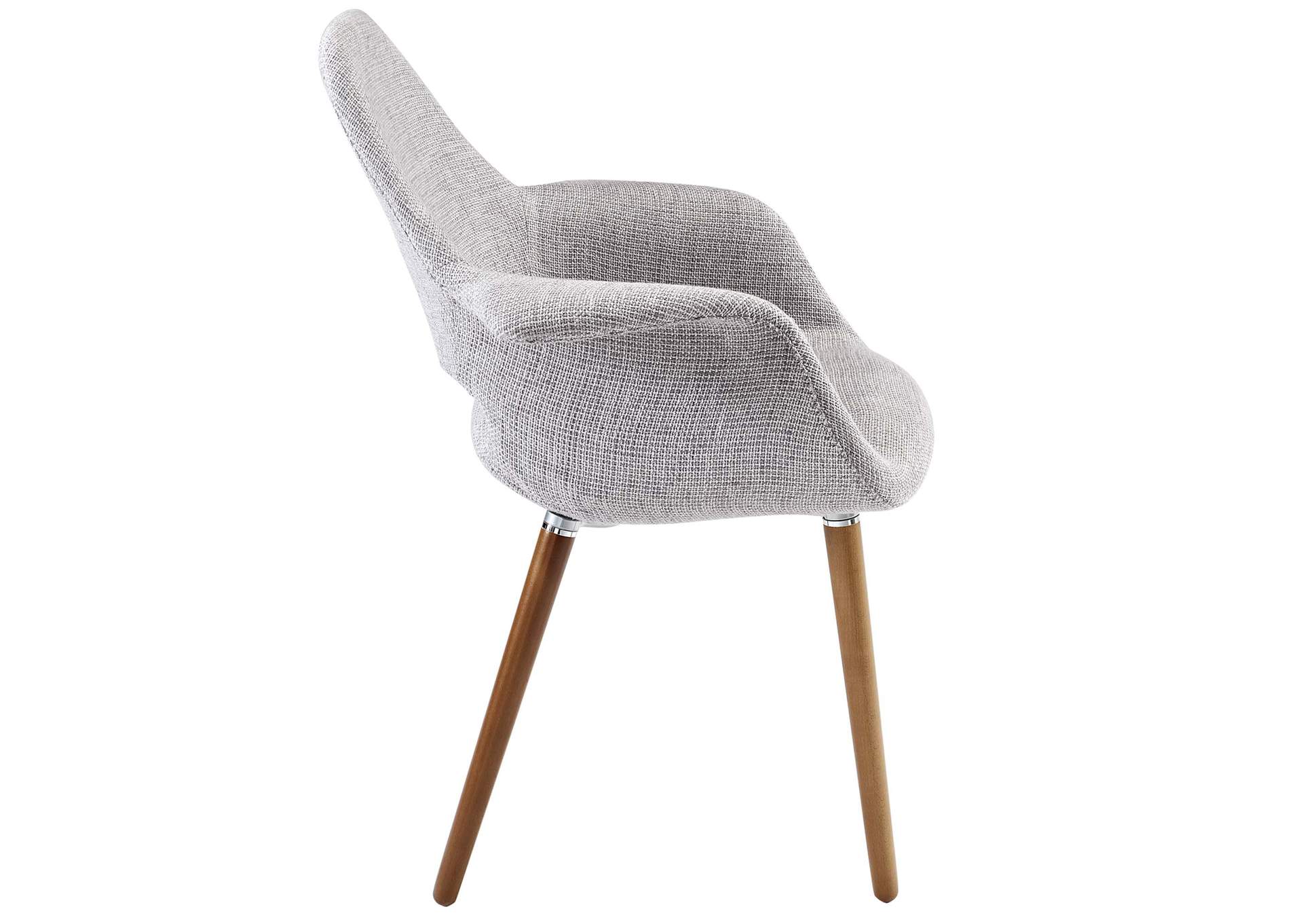 Light Gray Aegis Arm Dining Chair,Modway