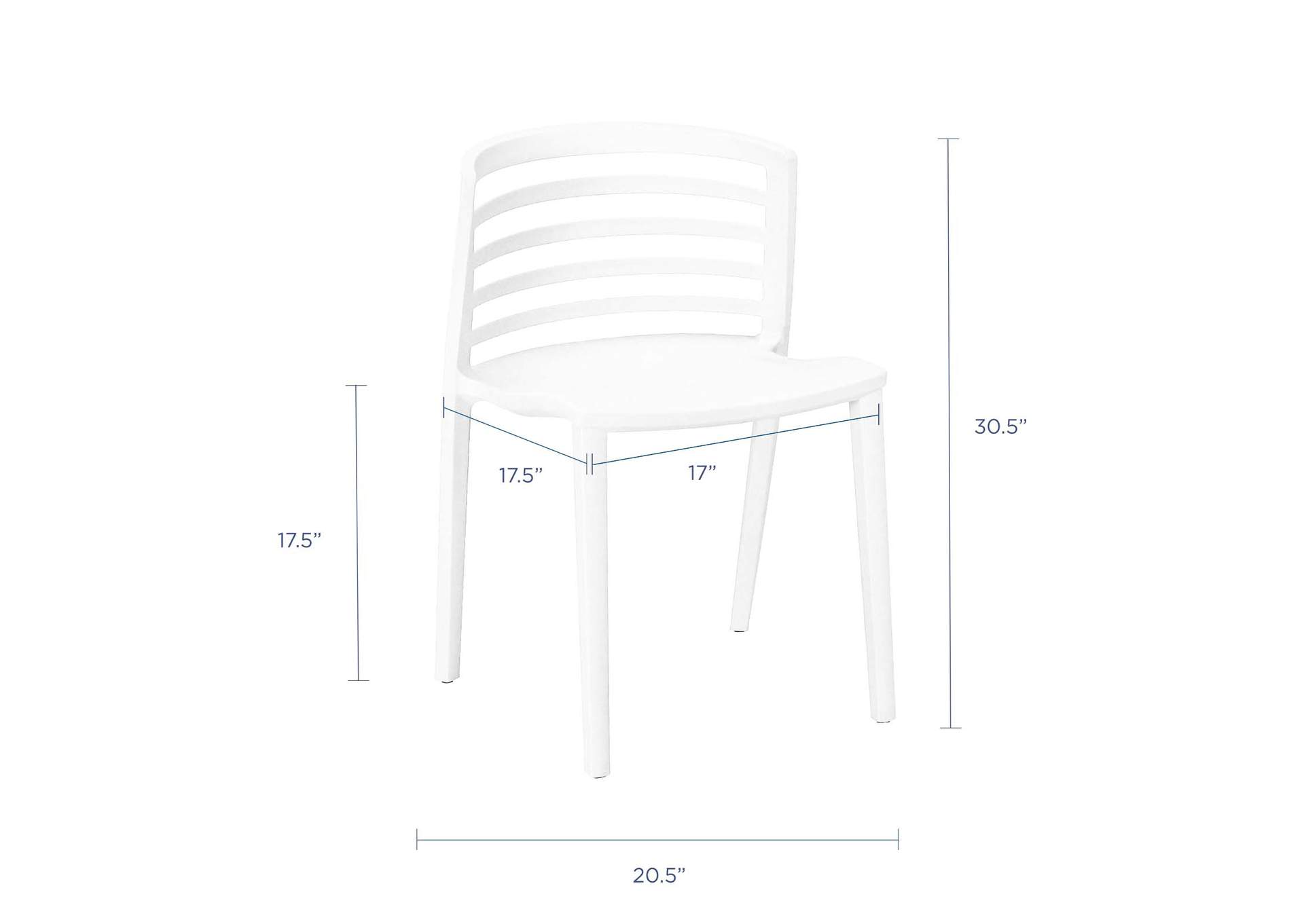 White Curvy Dining Side Chair,Modway
