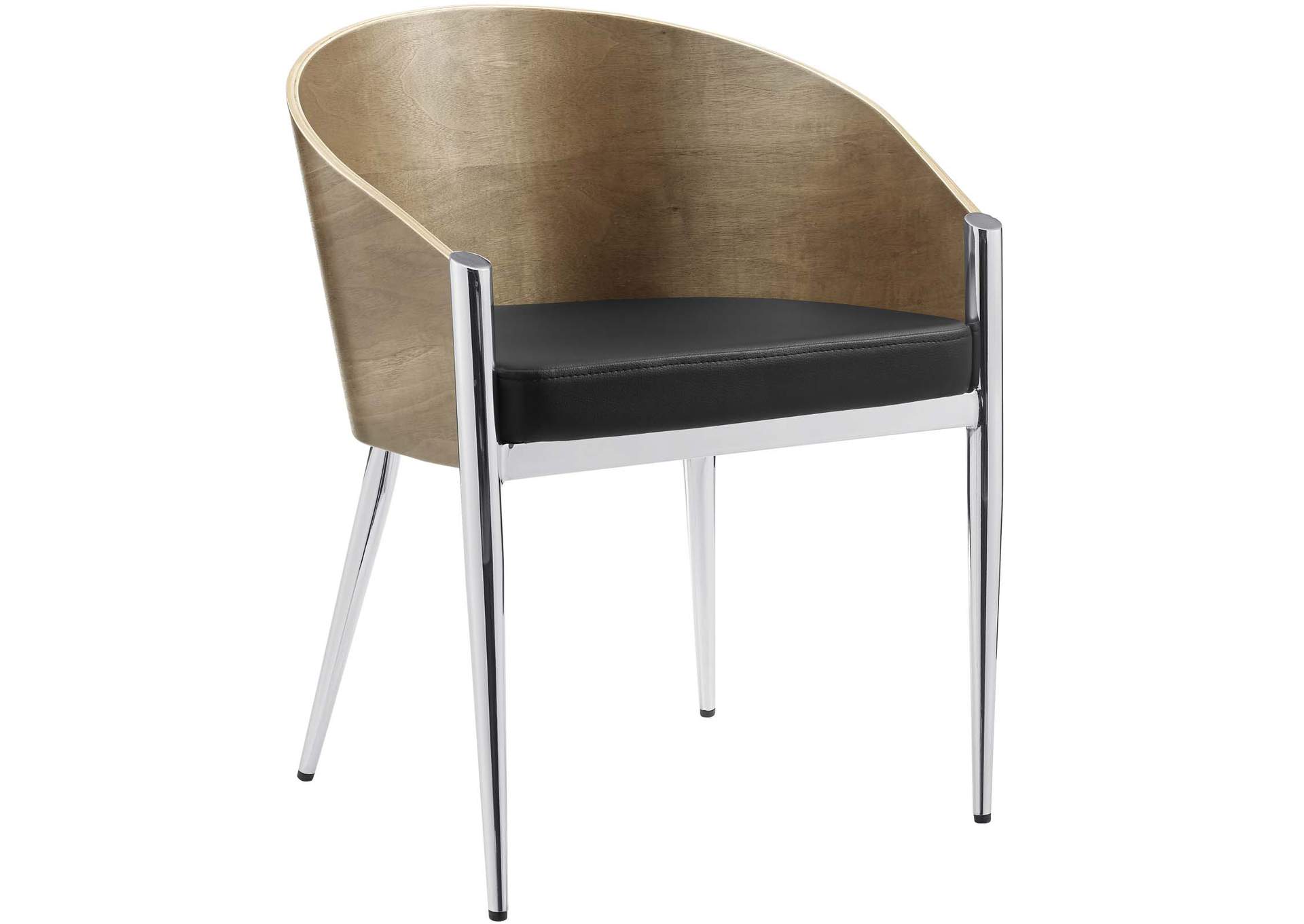 Silver Cooper Dining Wood Arm Dining Chair,Modway