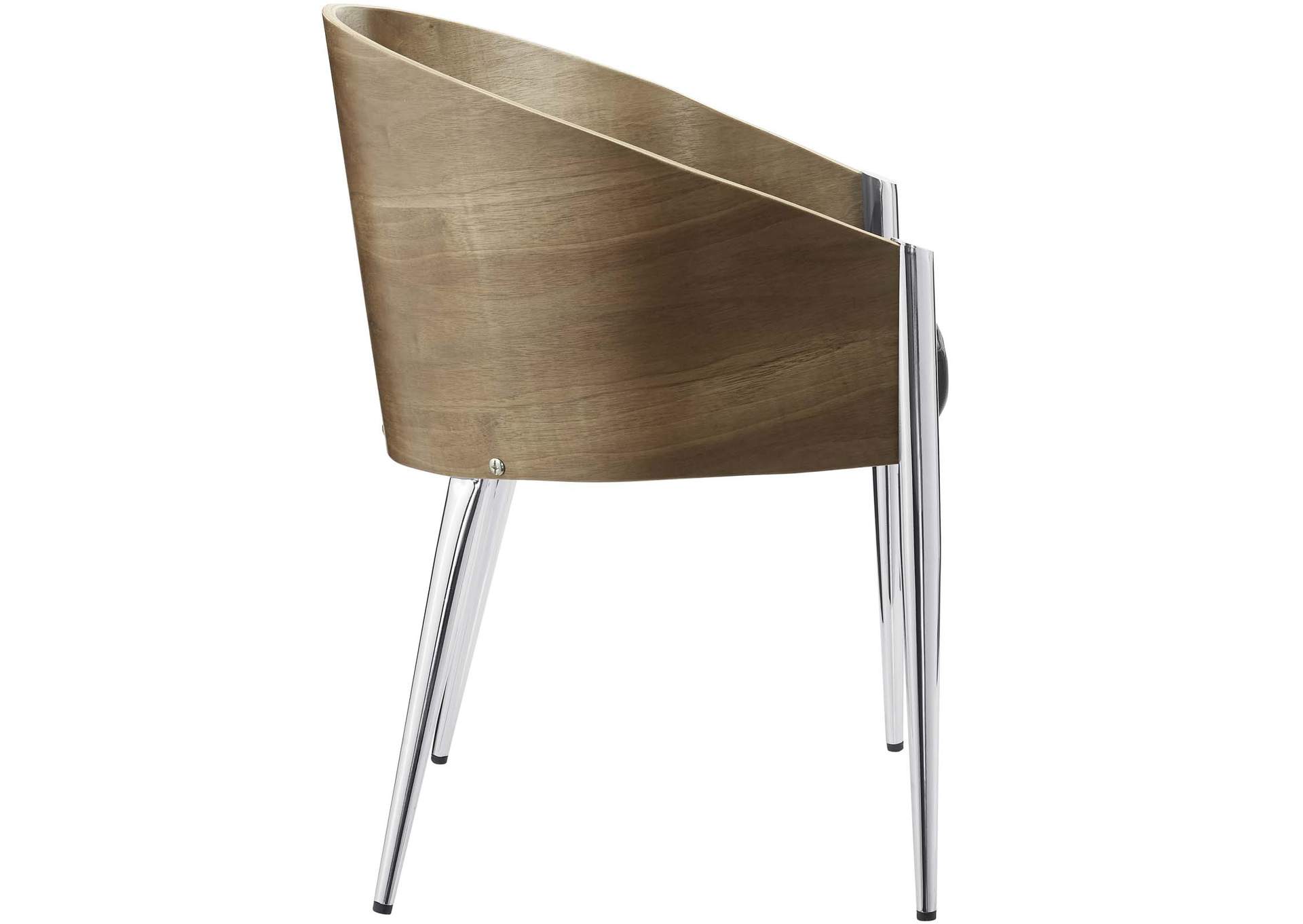 Silver Cooper Dining Wood Arm Dining Chair,Modway