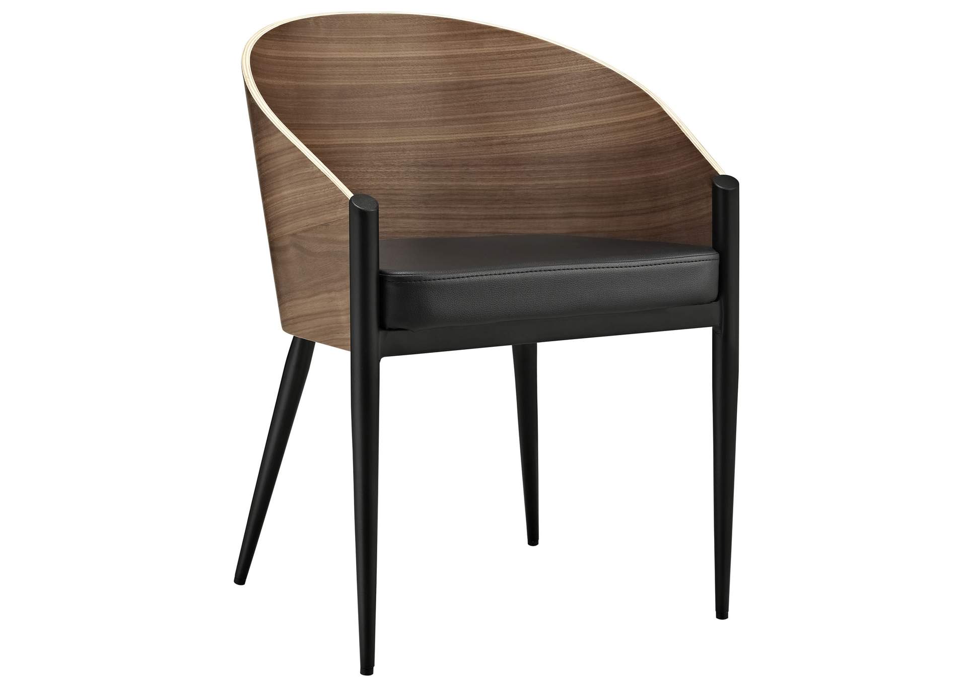 Walnut Cooper Dining Wood Arm Dining Chair,Modway