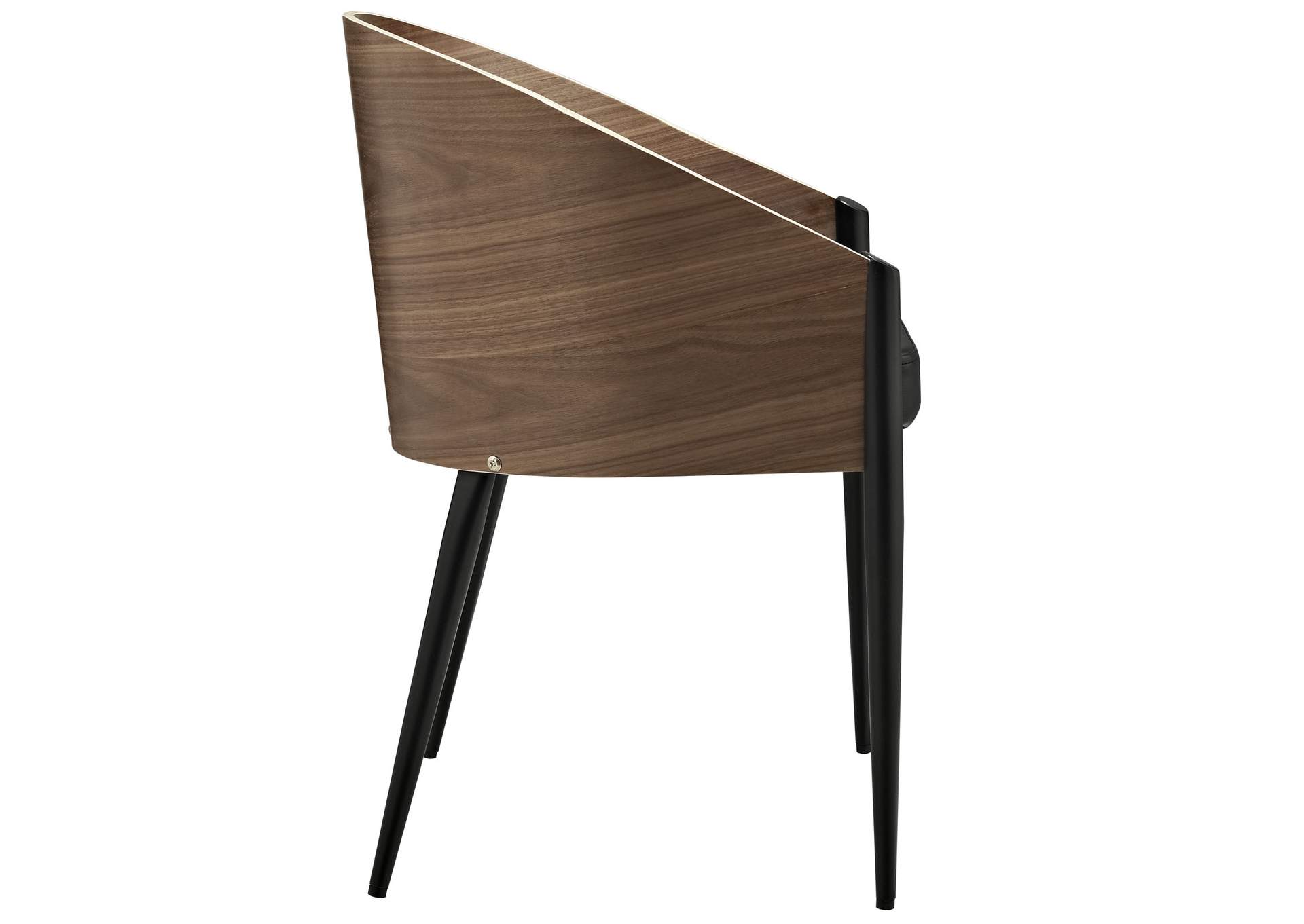 Walnut Cooper Dining Wood Arm Dining Chair,Modway