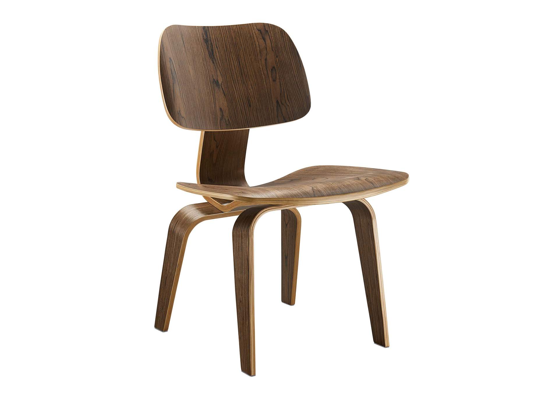 Walnut Fathom Dining Wood Side Chair,Modway