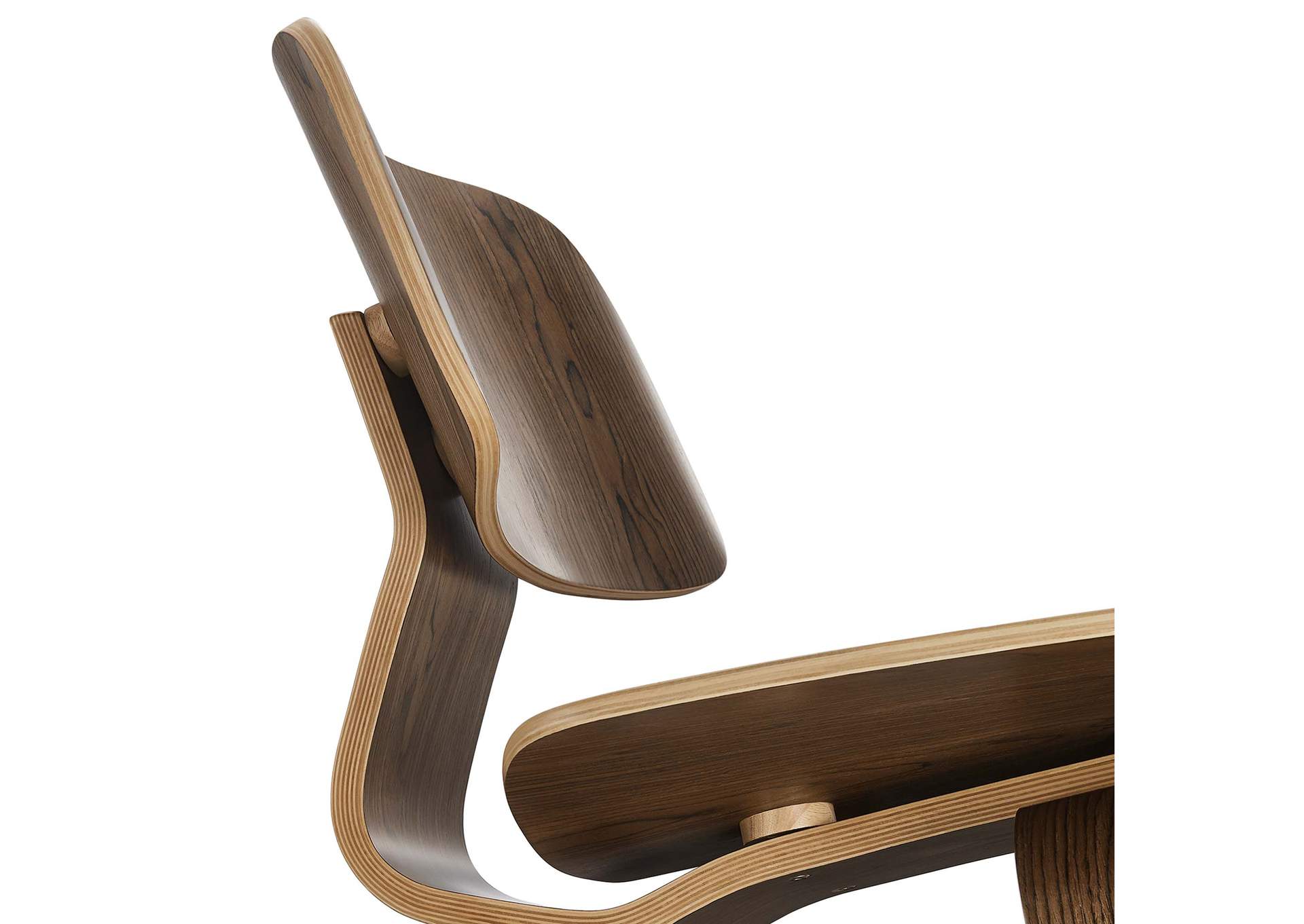 Walnut Fathom Dining Wood Side Chair,Modway