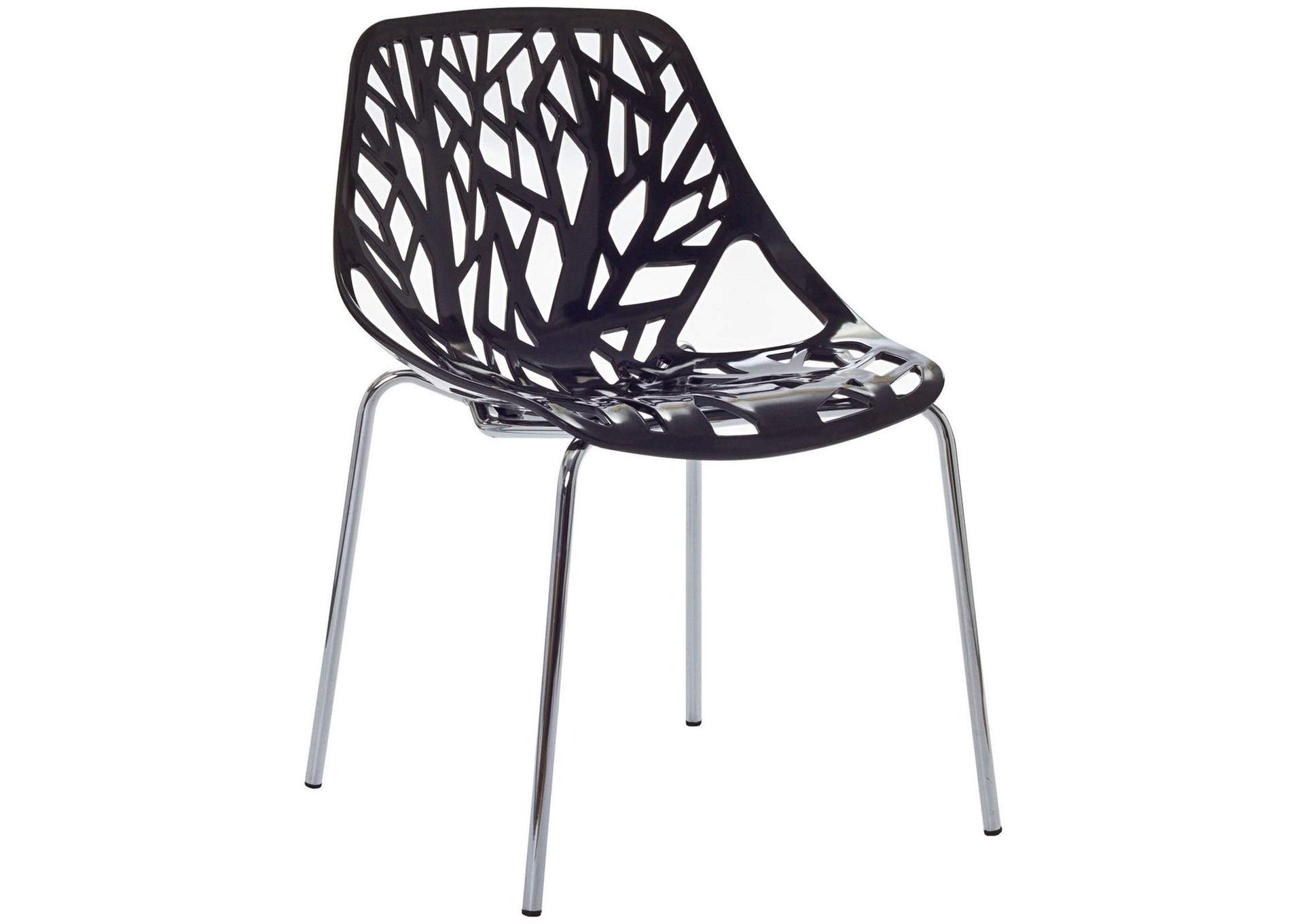 Black Stencil Dining Side Chair,Modway