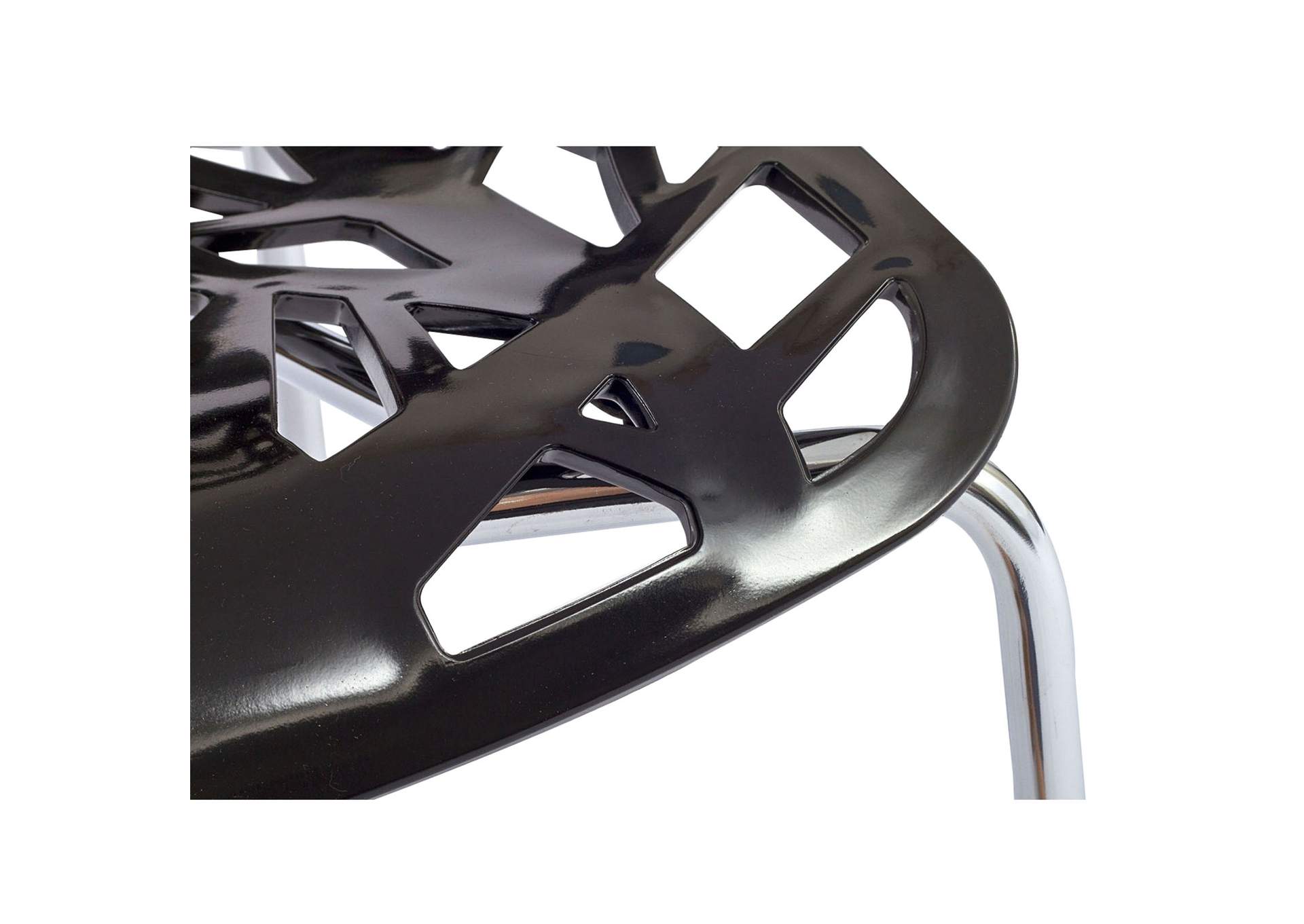 Black Stencil Dining Side Chair,Modway