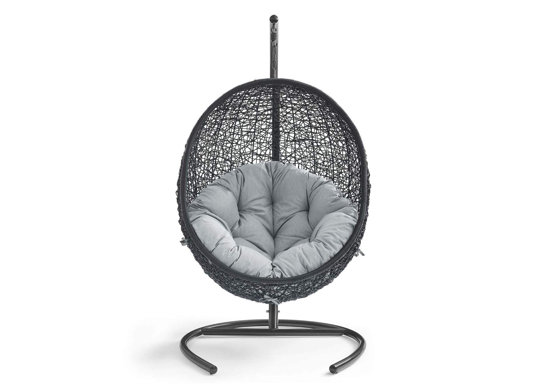 Gray Encase Swing Outdoor Patio Lounge Chair,Modway