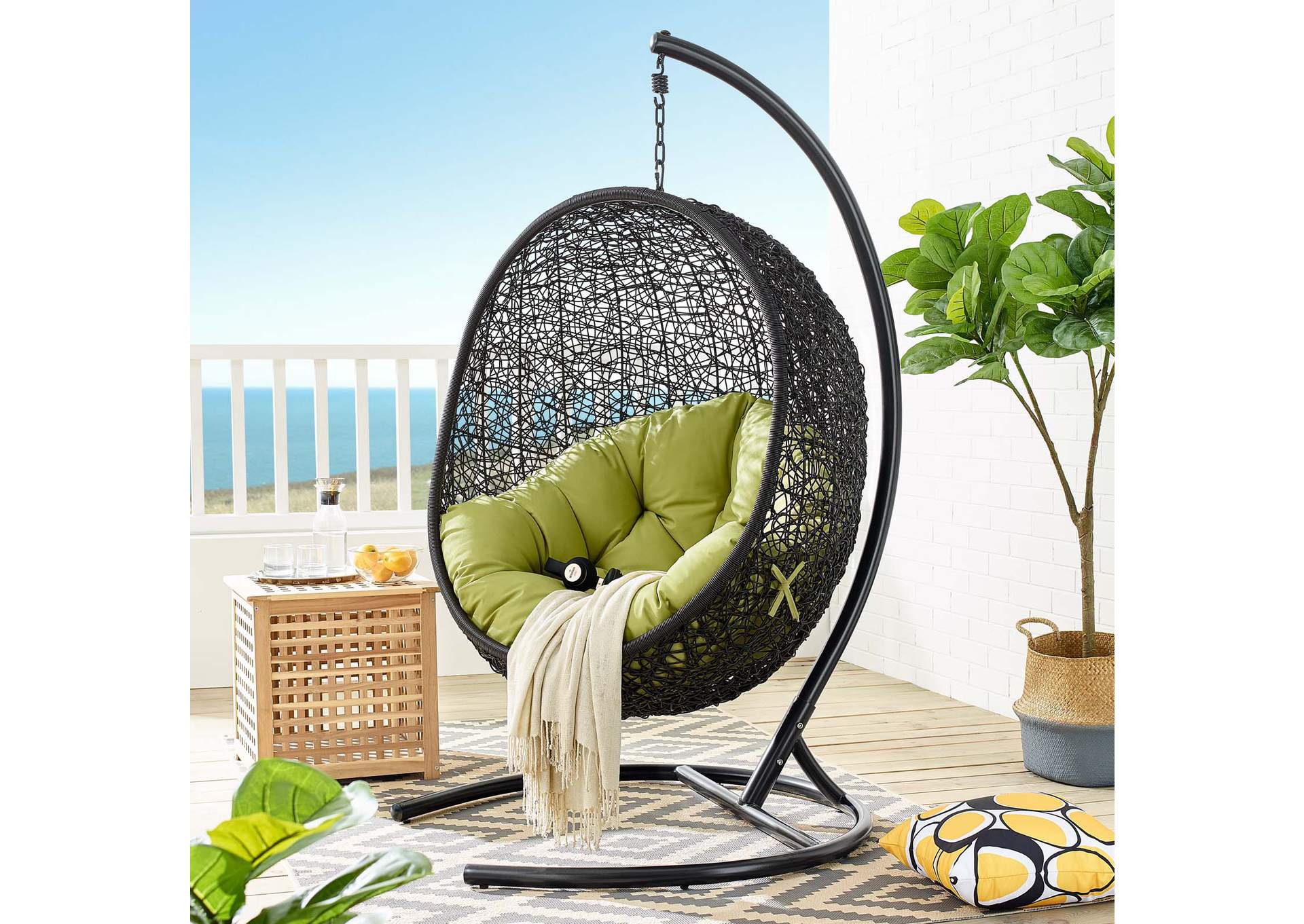 Peridot Encase Swing Outdoor Patio Lounge Chair,Modway