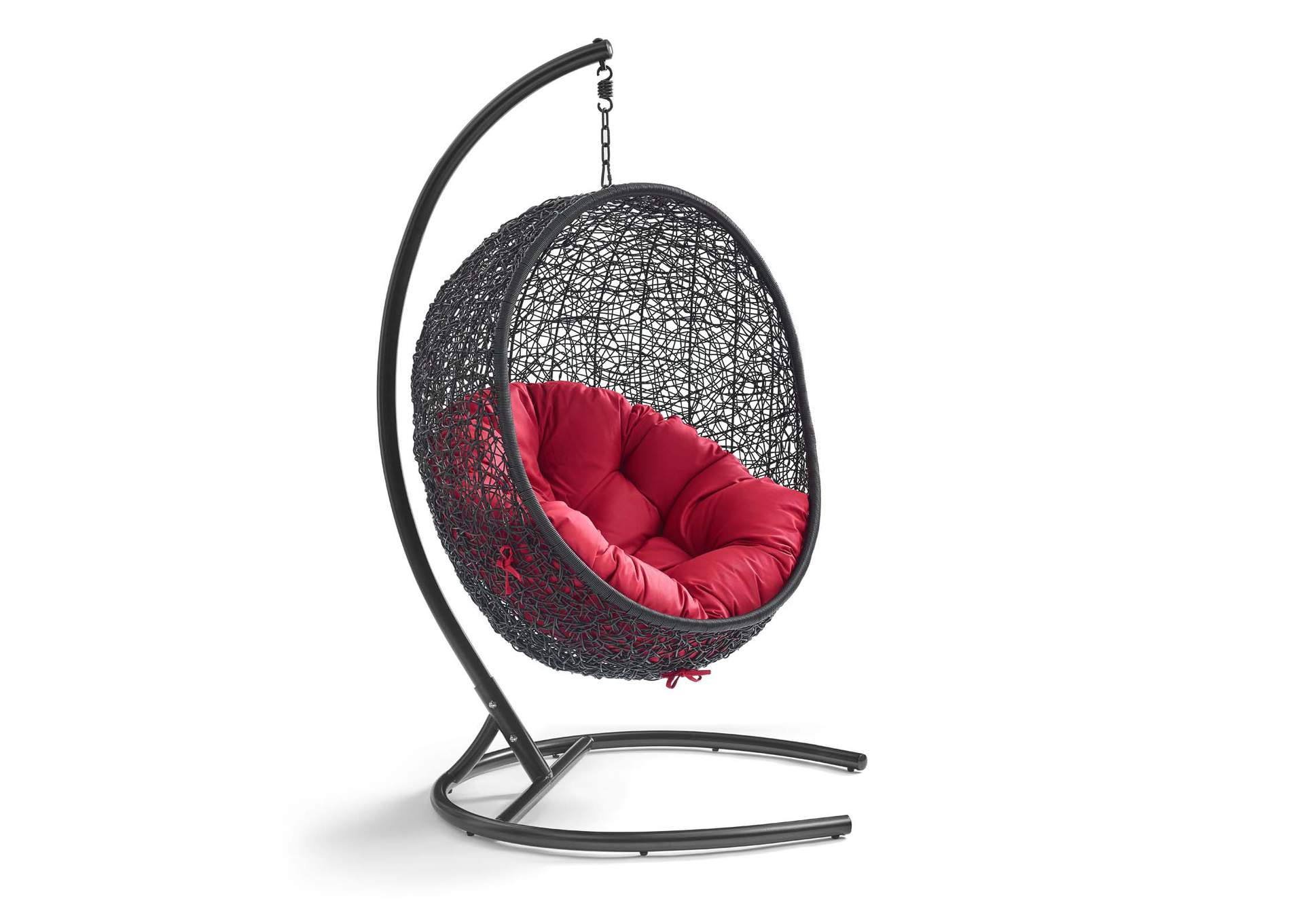 Red Encase Swing Outdoor Patio Lounge Chair,Modway