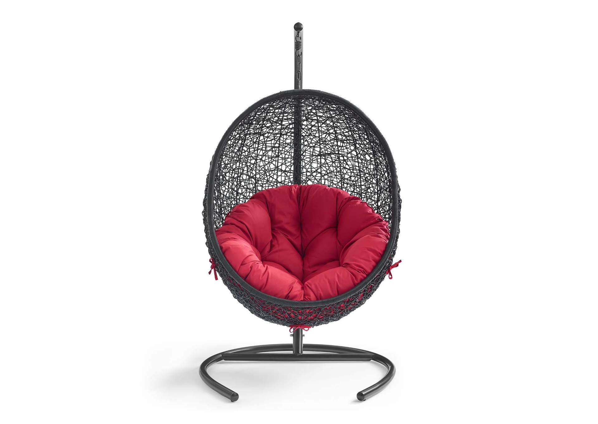 Red Encase Swing Outdoor Patio Lounge Chair,Modway