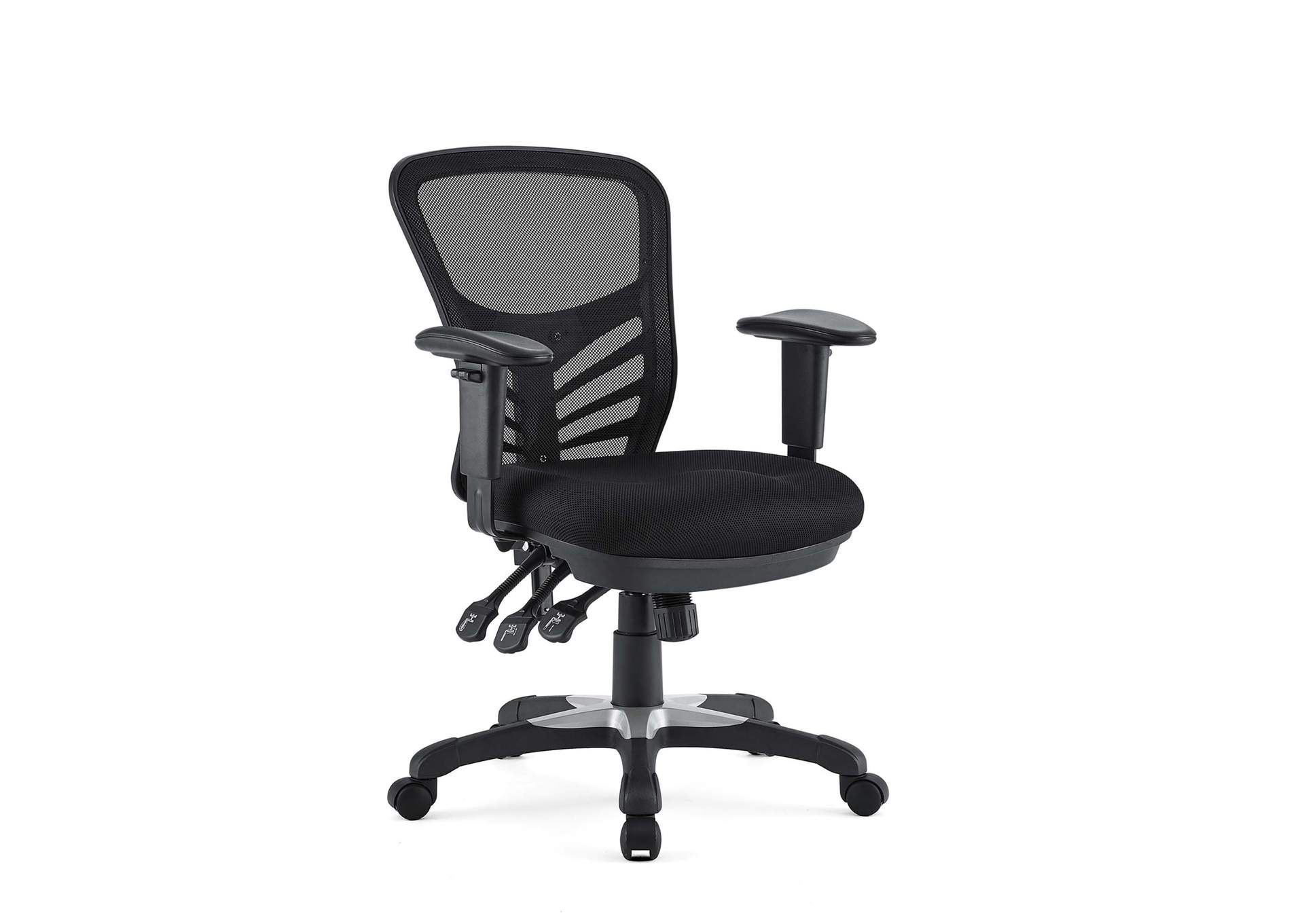 Black Articulate Mesh Office Chair,Modway