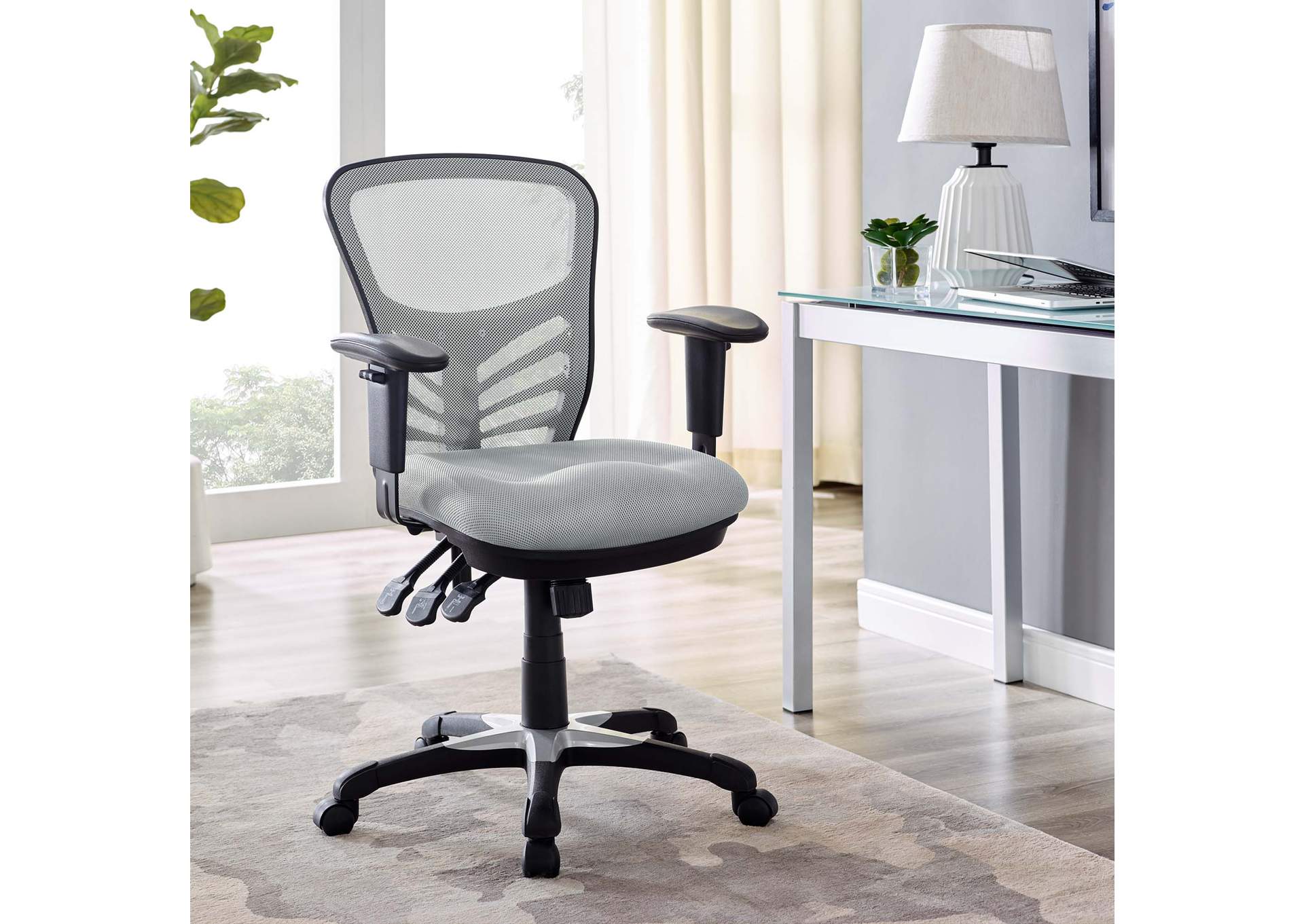 Gray Articulate Mesh Office Chair,Modway