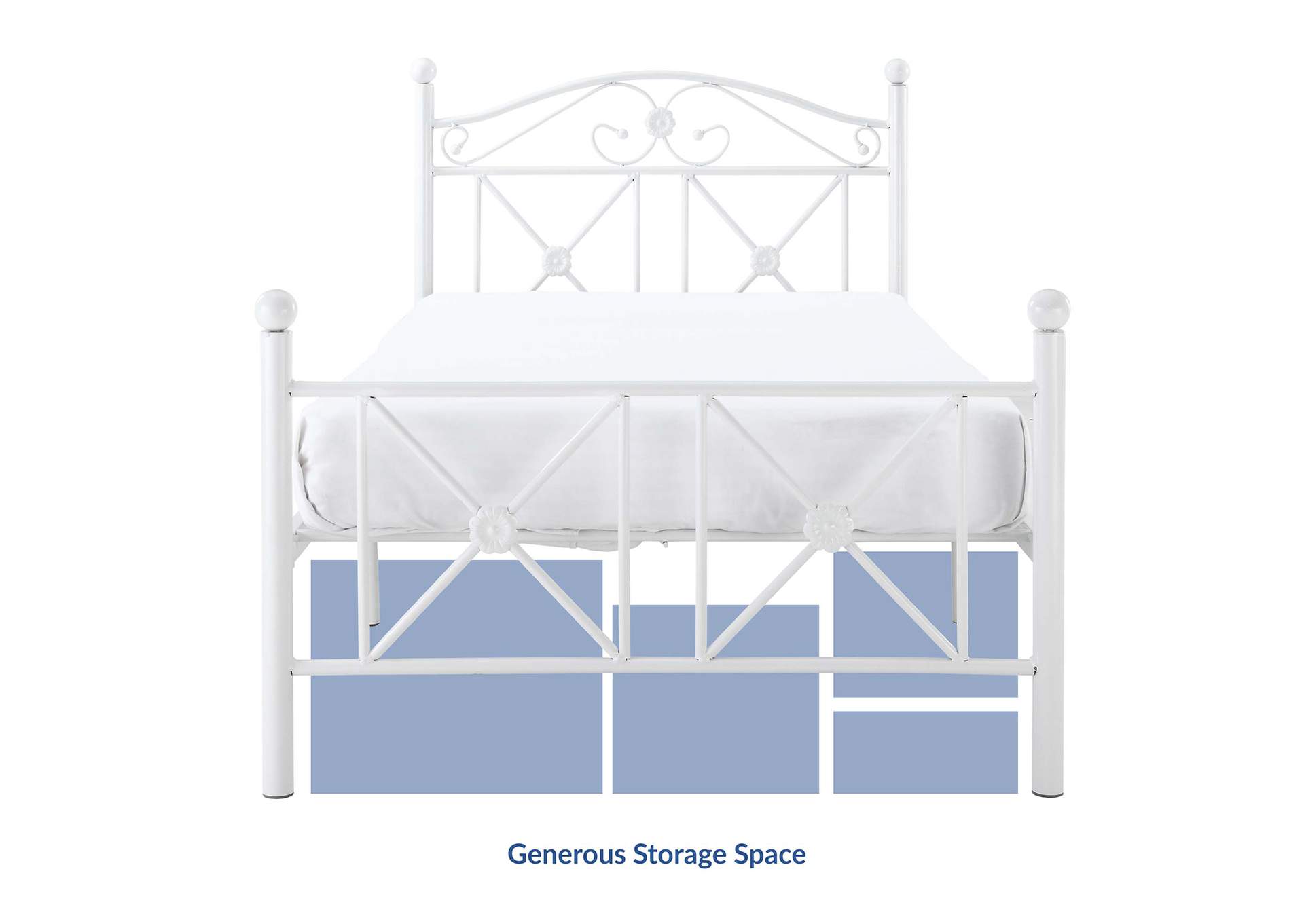 White Cottage Twin Bed,Modway