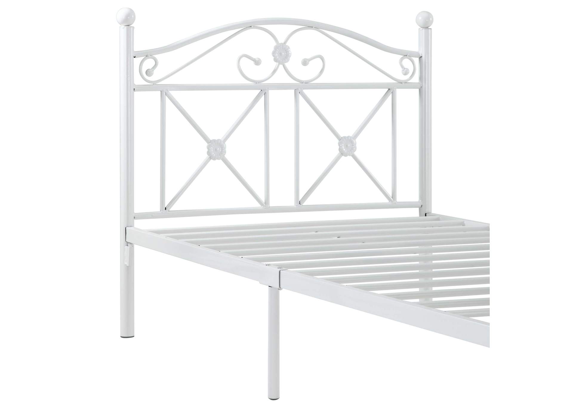 White Cottage Twin Bed,Modway