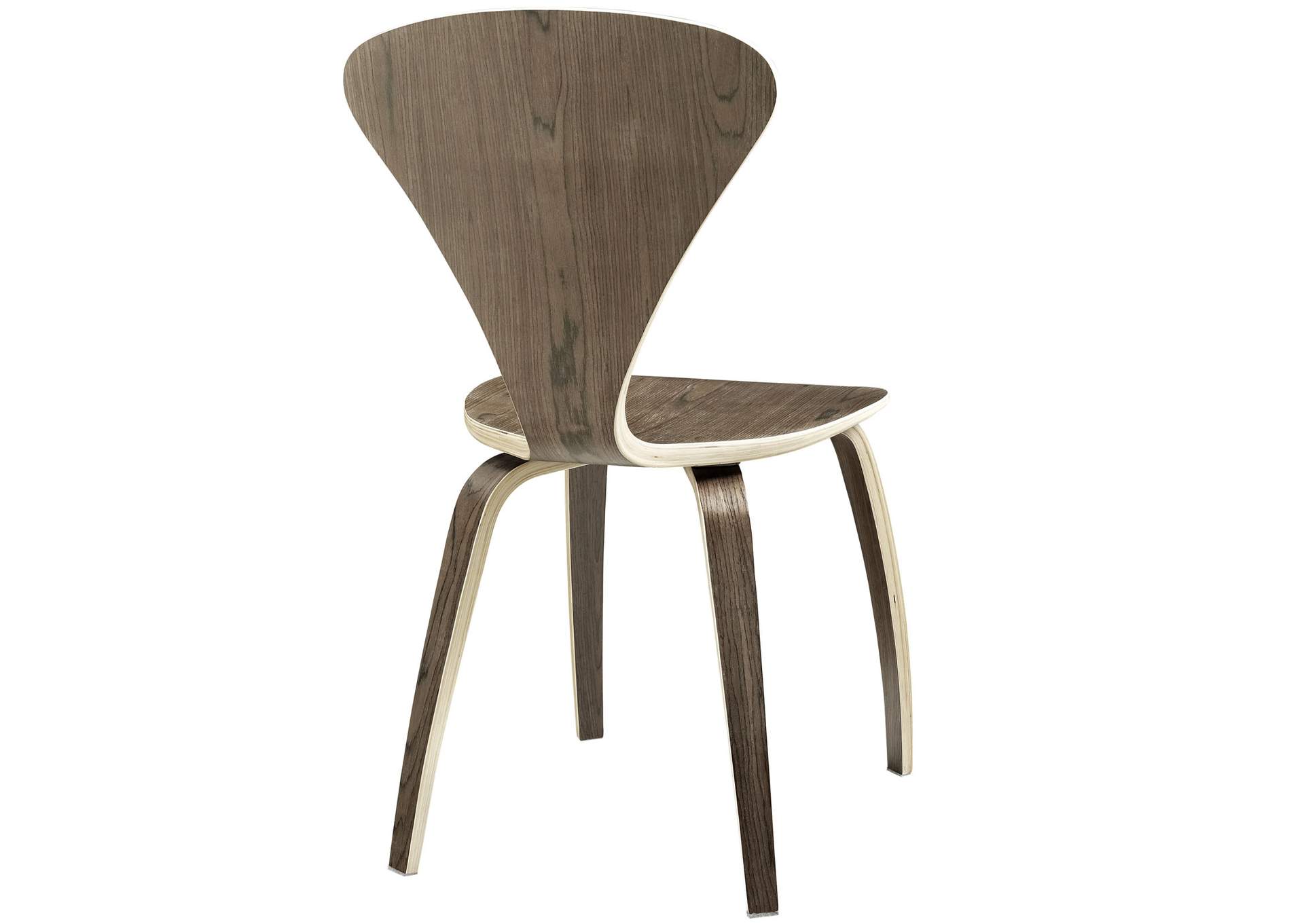 Dark Walnut Vortex Dining Side Chair,Modway