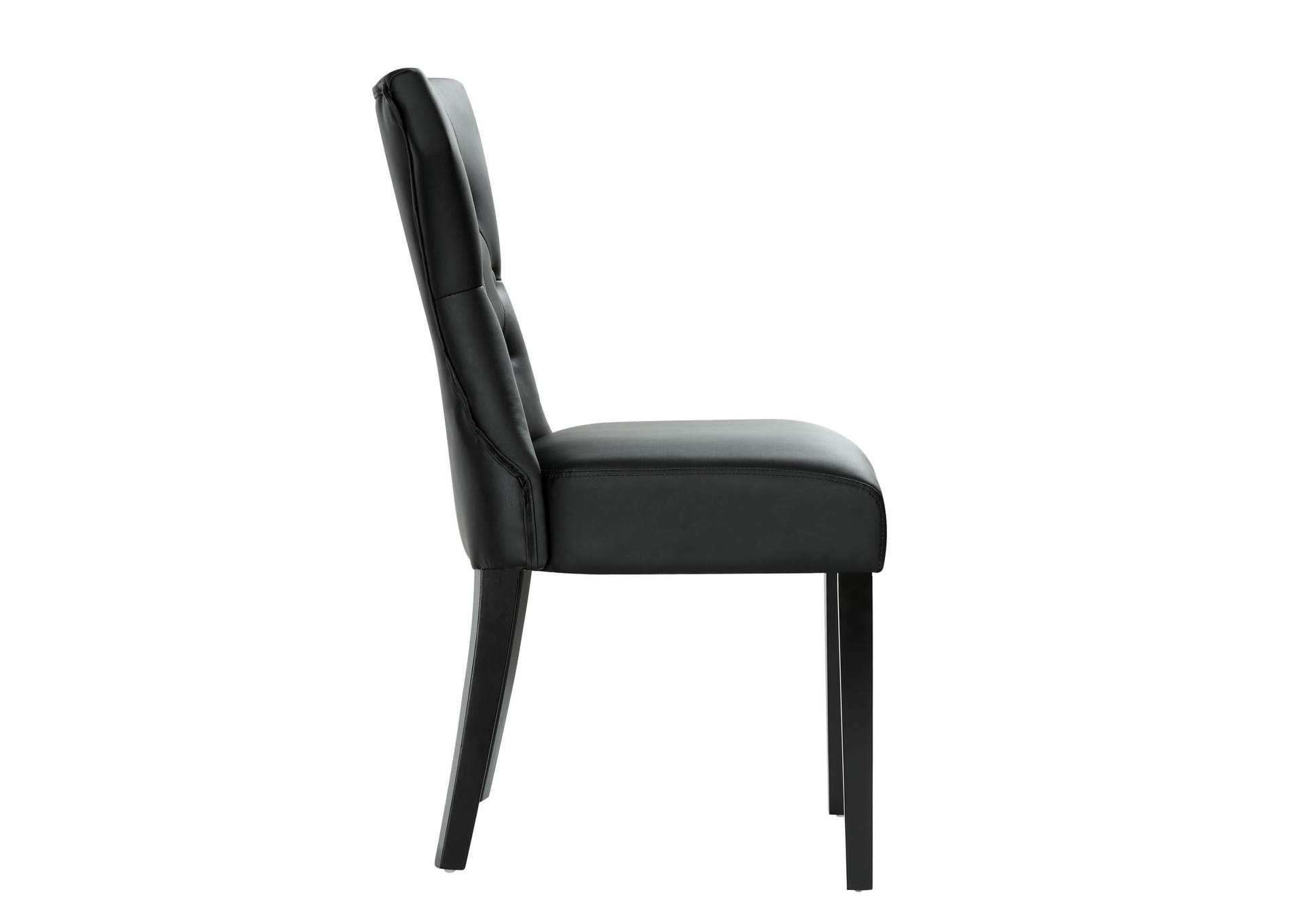 Black Silhouette Dining Vinyl Side Chair,Modway