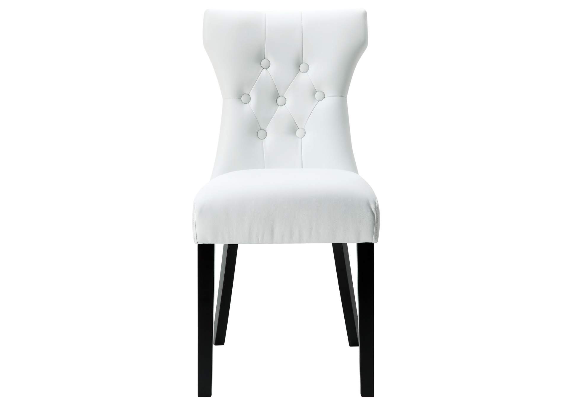 White Silhouette Dining Vinyl Side Chair,Modway