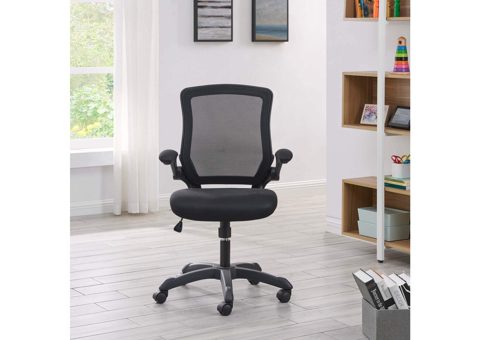 Black Veer Mesh Office Chair,Modway