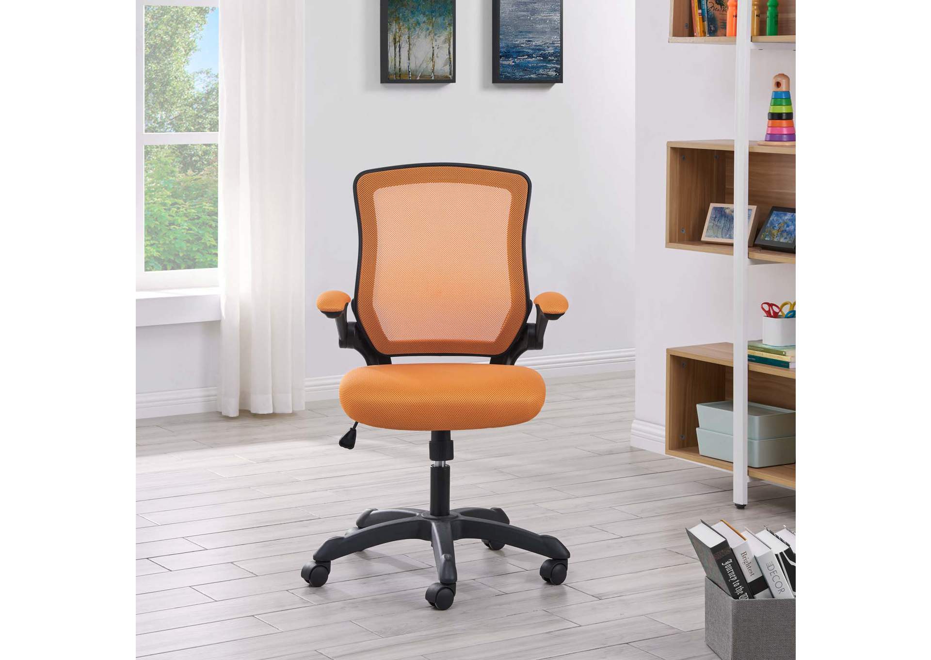 Orange Veer Mesh Office Chair,Modway