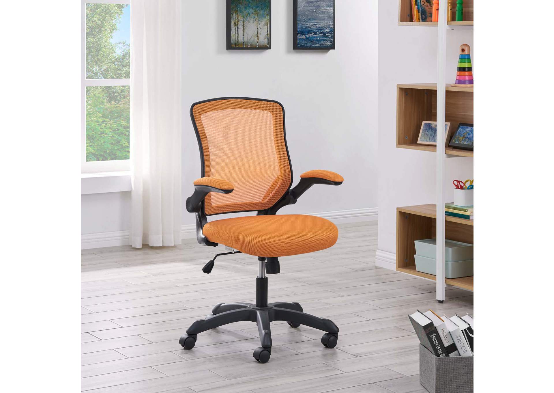 Orange Veer Mesh Office Chair,Modway