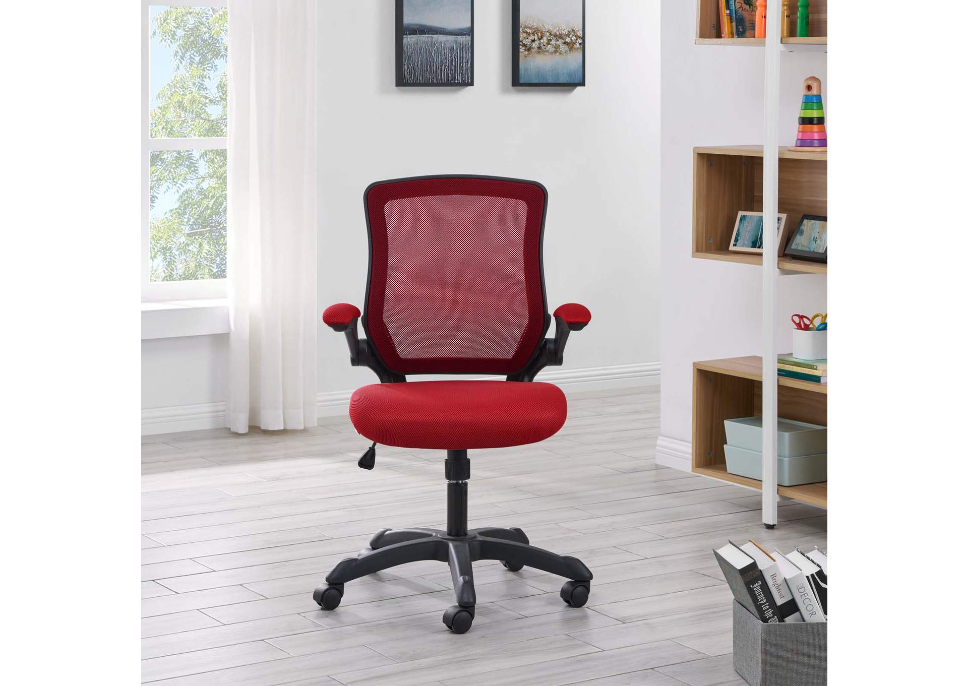 Red Veer Mesh Office Chair,Modway