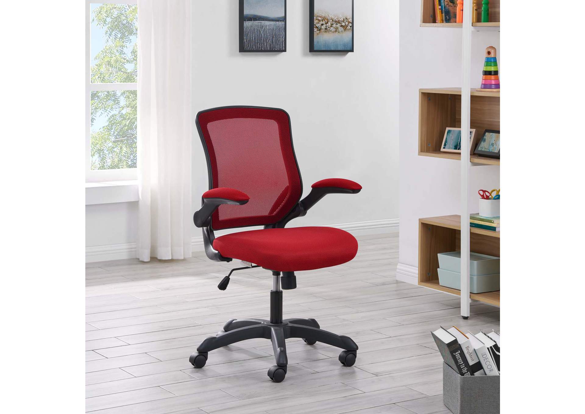 Red Veer Mesh Office Chair,Modway