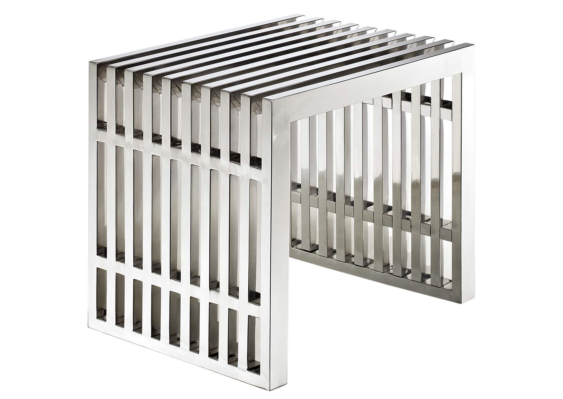 Silver Gridiron Benches [Set of 2],Modway