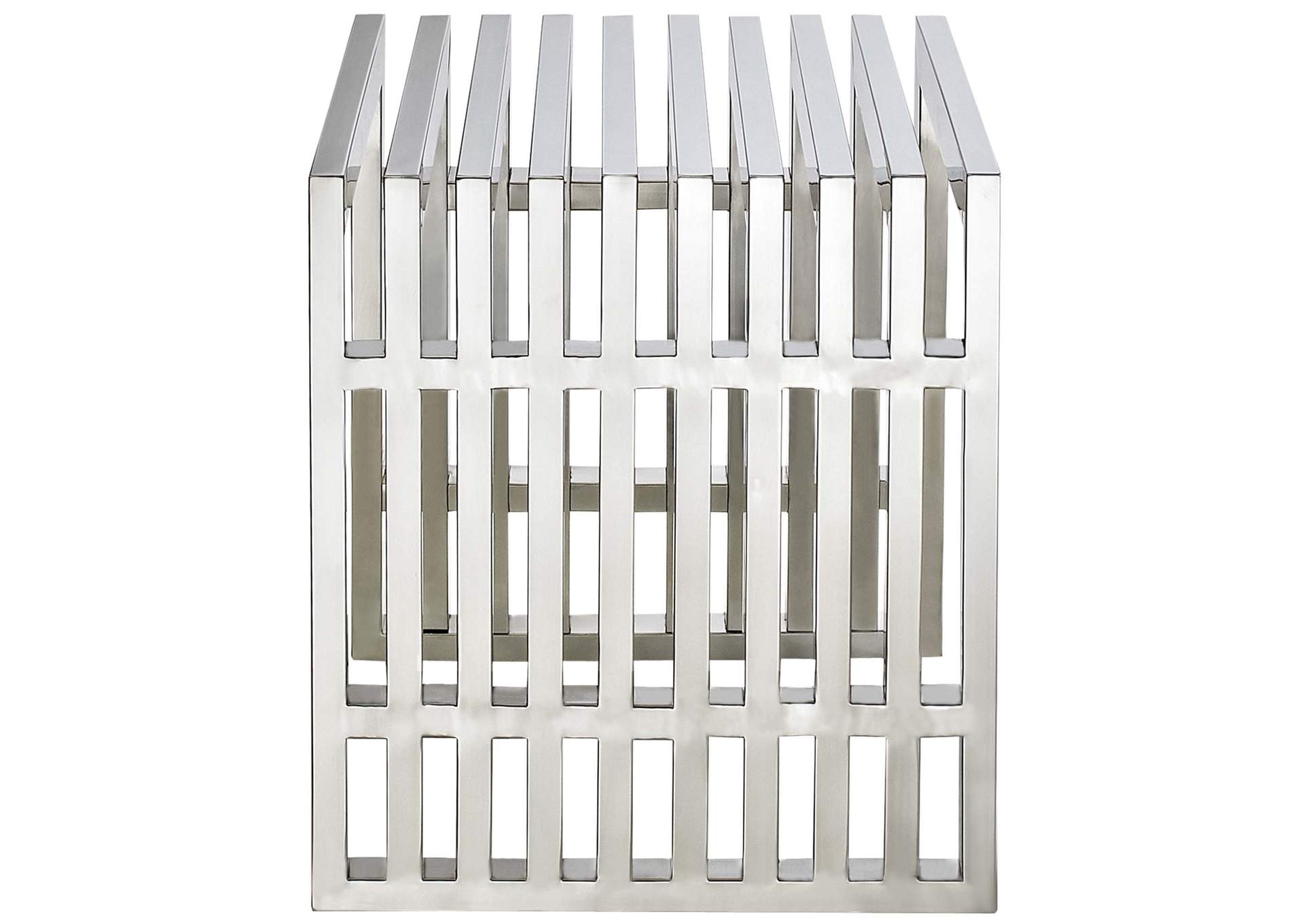 Silver Gridiron Benches [Set of 2],Modway