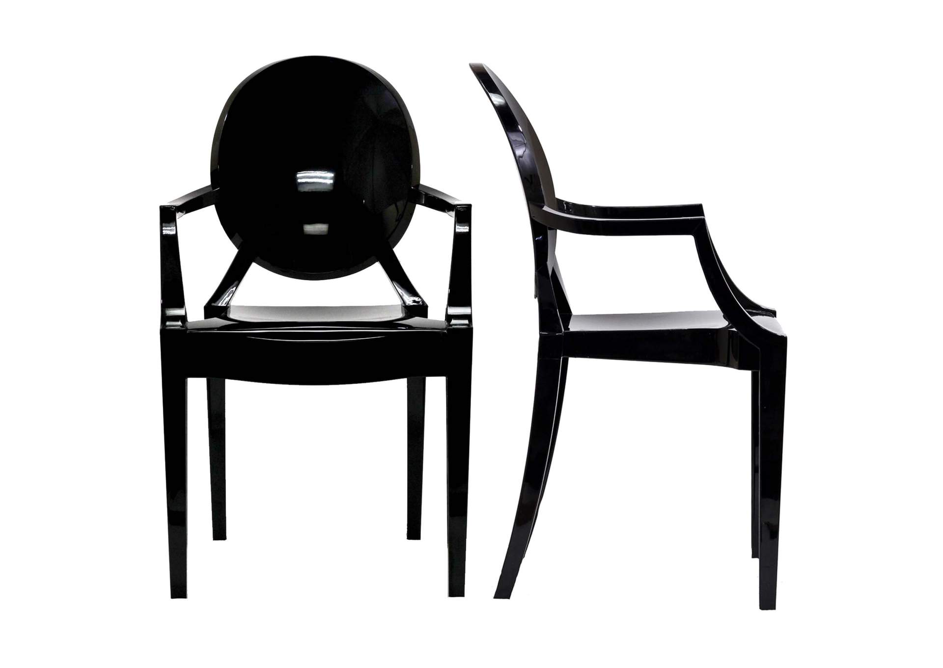 Black Casper Arm Dining Chairs [Set of 2],Modway