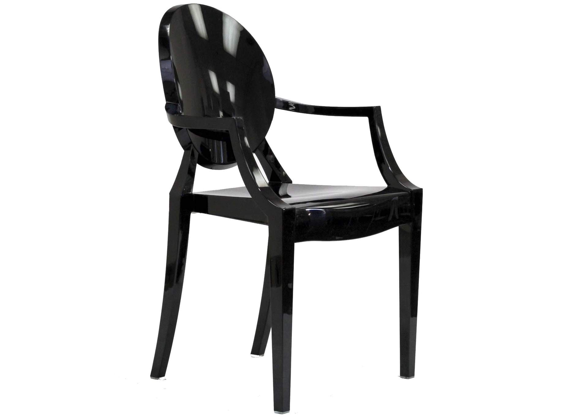 Black Casper Arm Dining Chairs [Set of 2],Modway