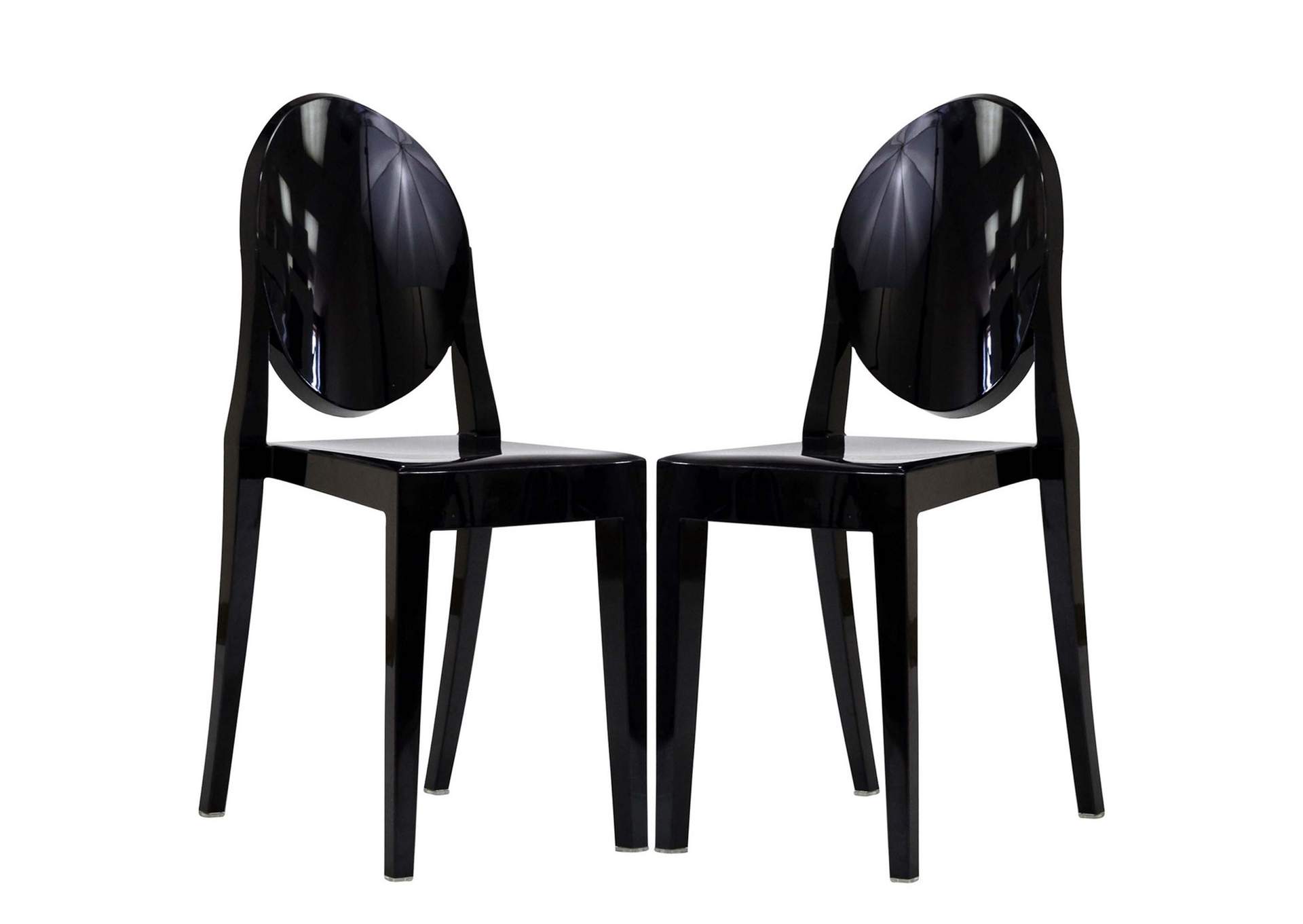 Black Casper Dining Chairs [Set of 2],Modway