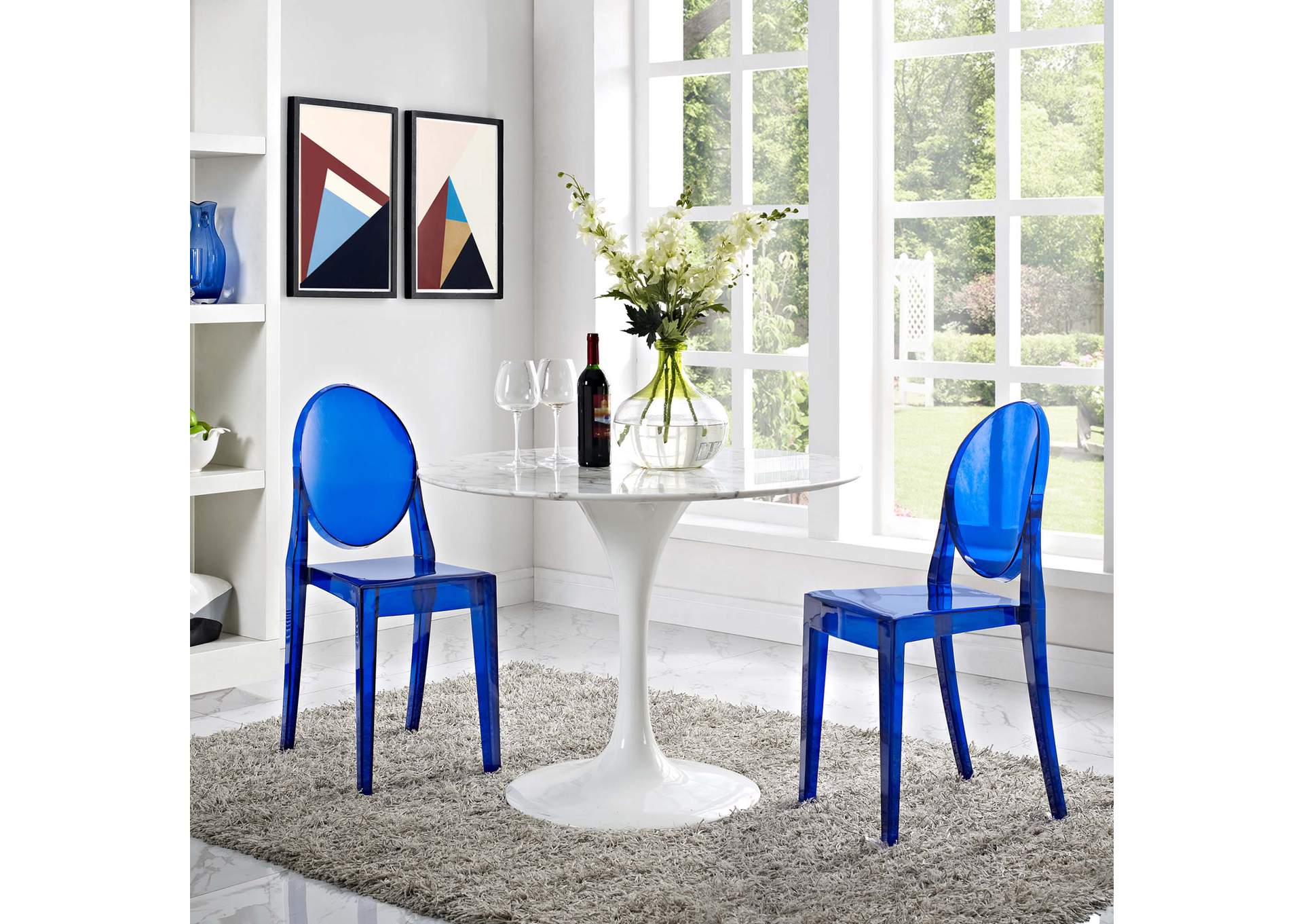 Blue Casper Dining Chairs [Set of 2],Modway