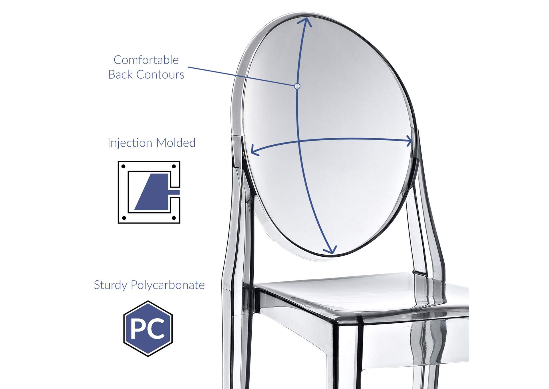 Smoke Casper Dining Chairs [Set of 2],Modway