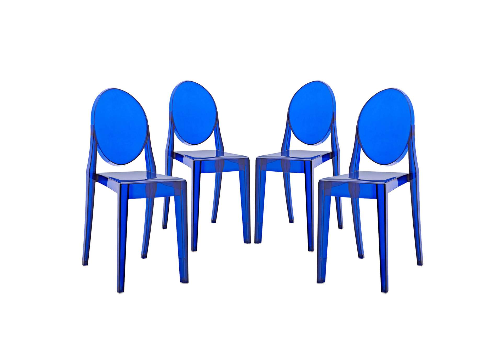 Blue Casper Dining Chairs [Set of 4],Modway