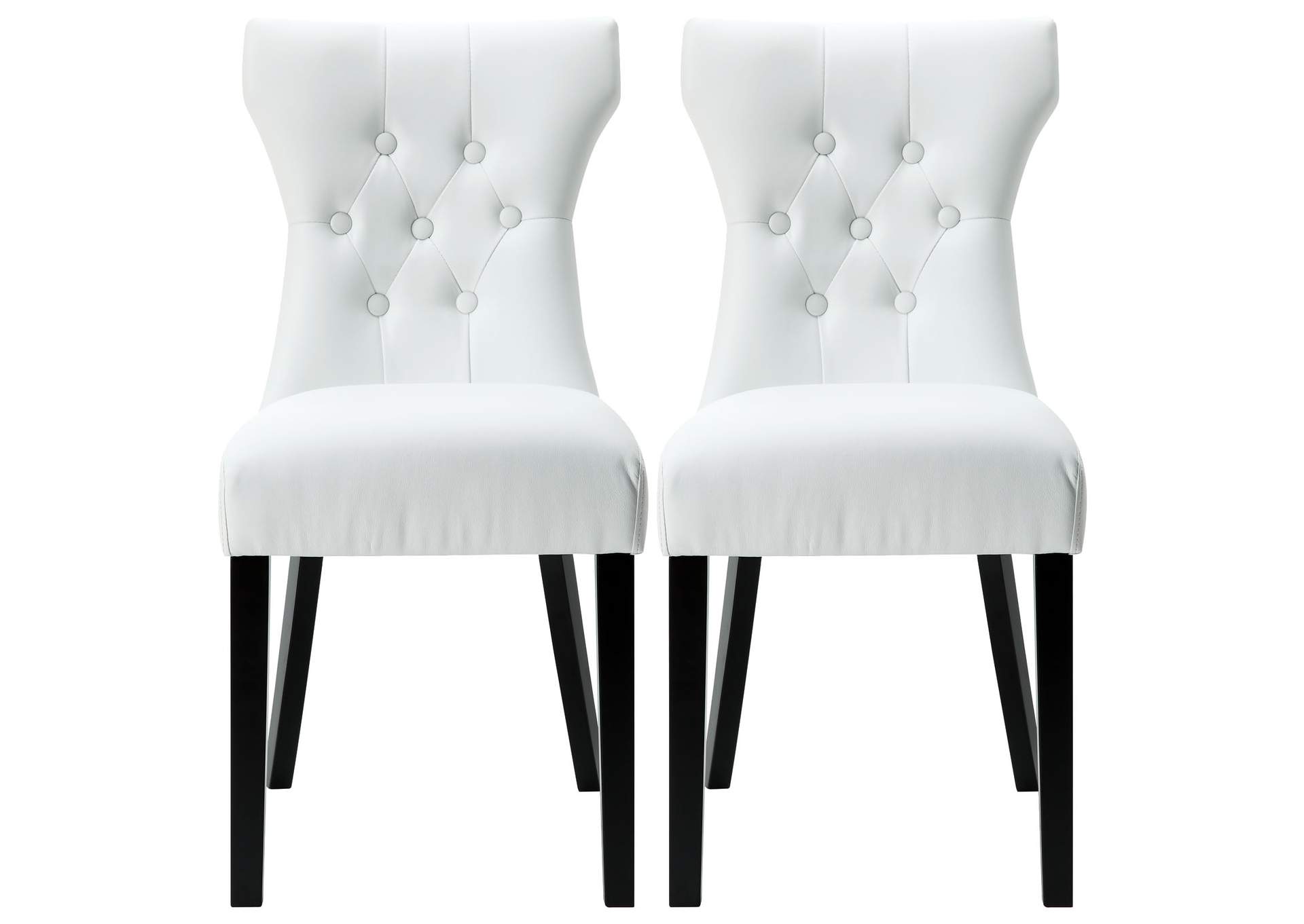 White Silhouette Dining Chairs [Set of 2],Modway